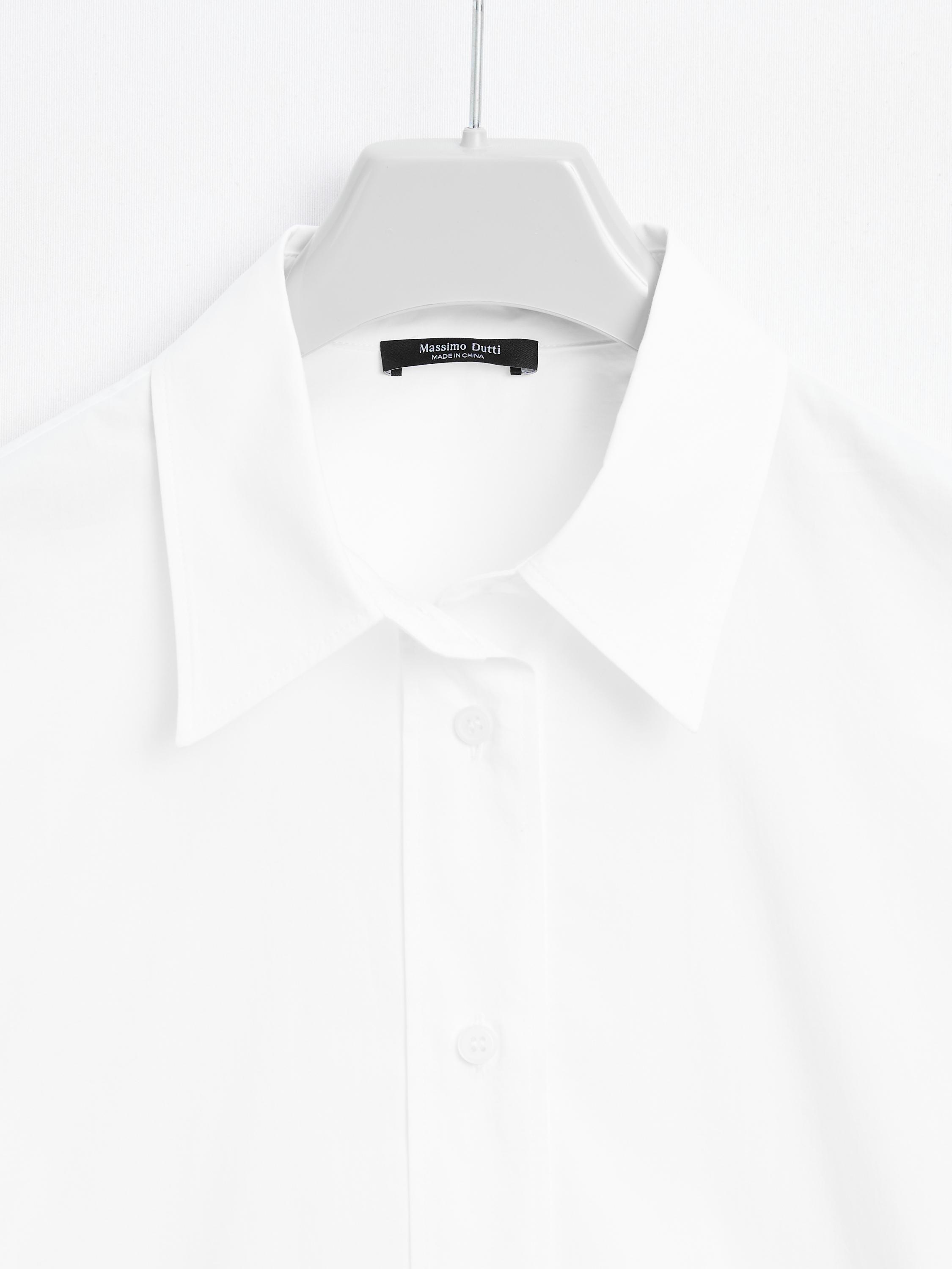 Long 100% cotton poplin shirt