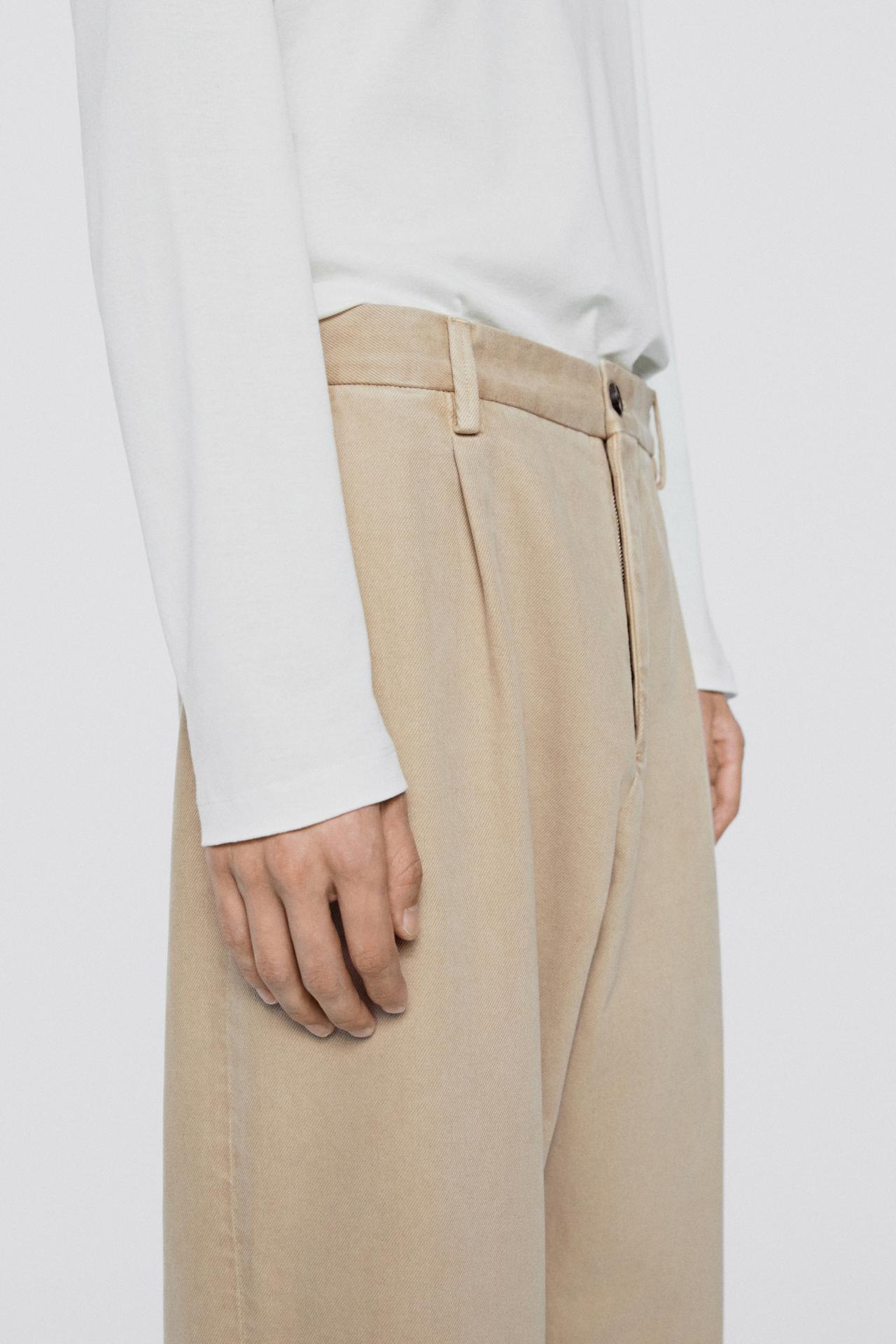 Denim-effect pants with darts - LIMITED EDITION — OCHRE
