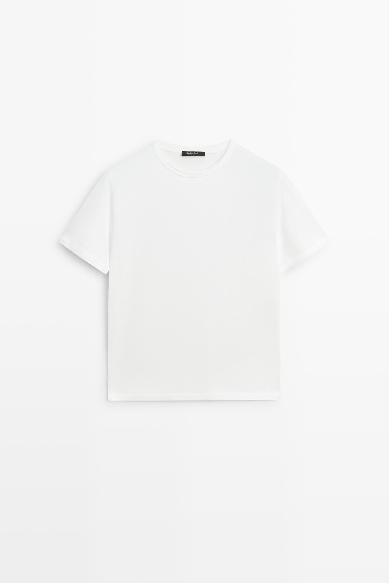 100% cotton short sleeve T-shirt — Off white