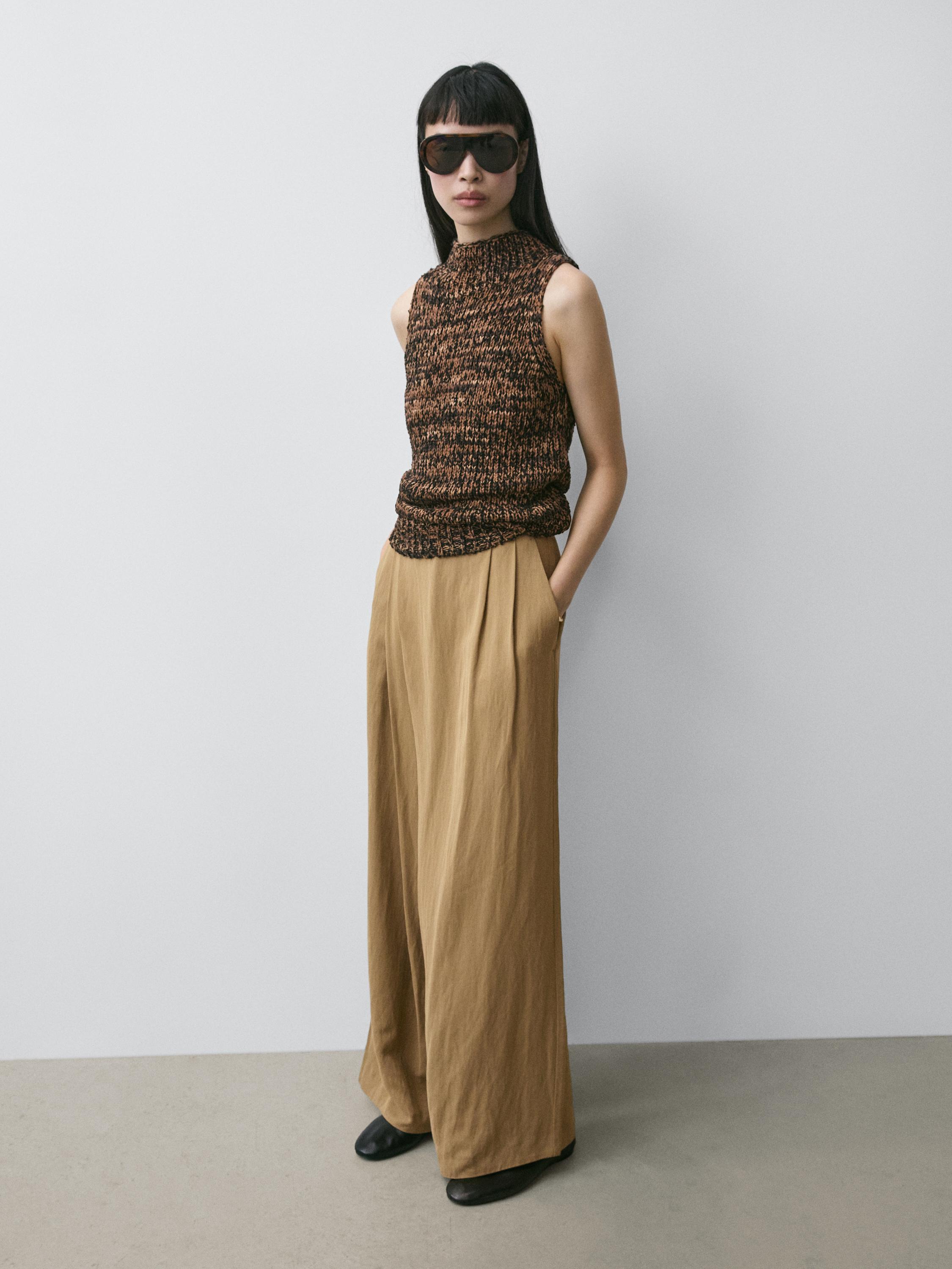 Flowing pareo trousers — BEIGE