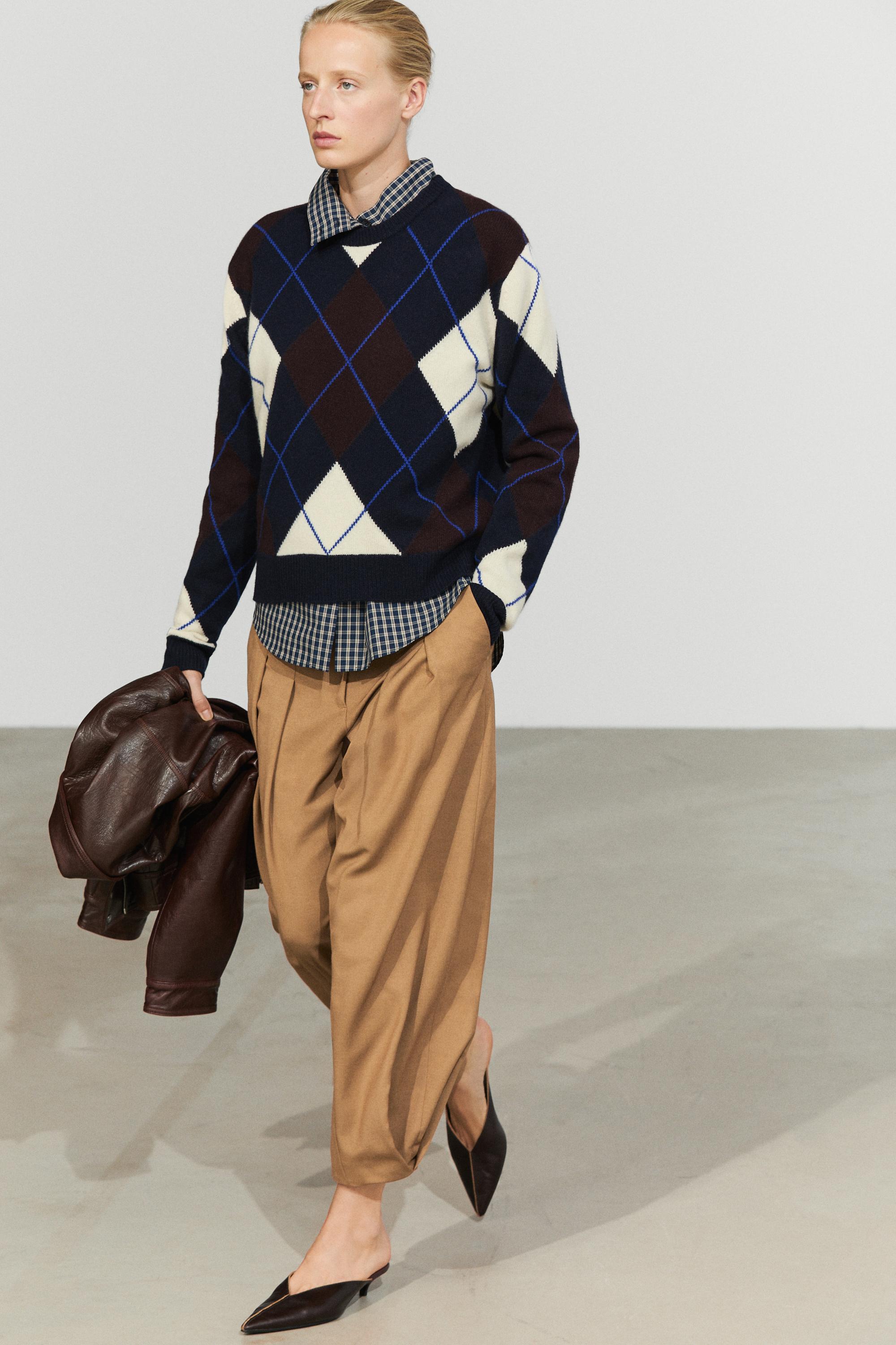 Pleated wool-blend pants — CAMEL