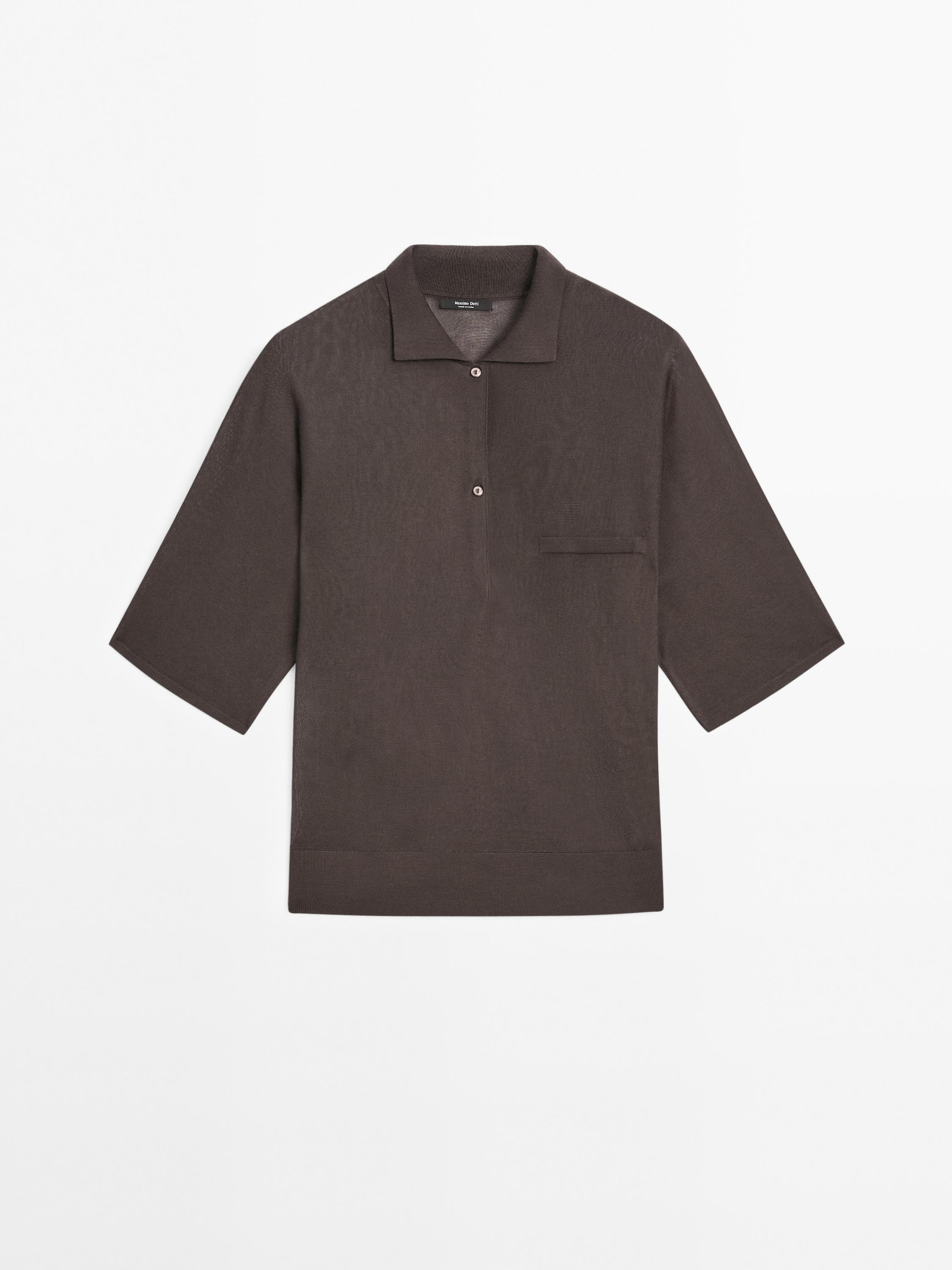 Tricou polo tip capă vaporos