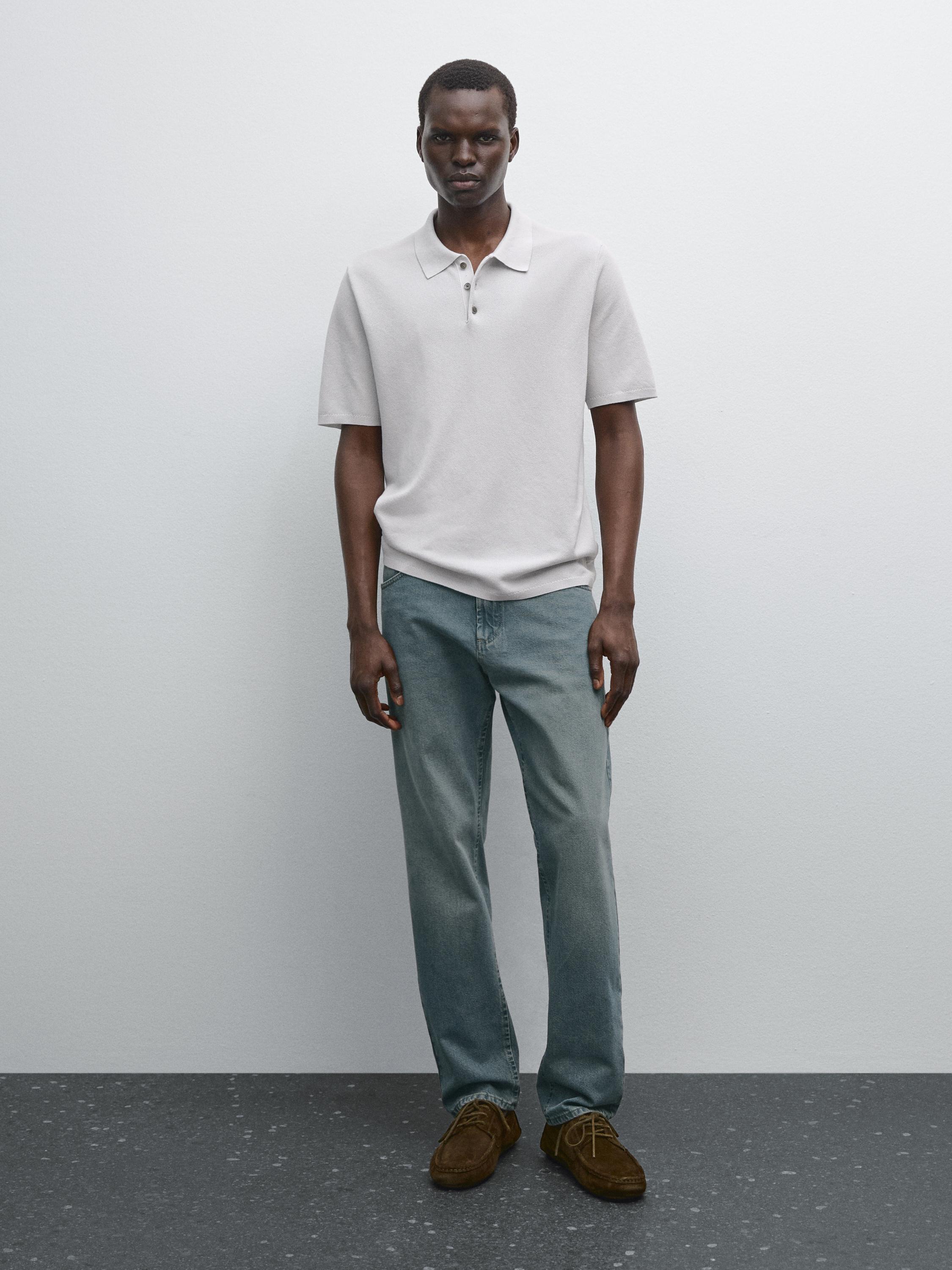 Polo de malha com estrutura 100% algodão