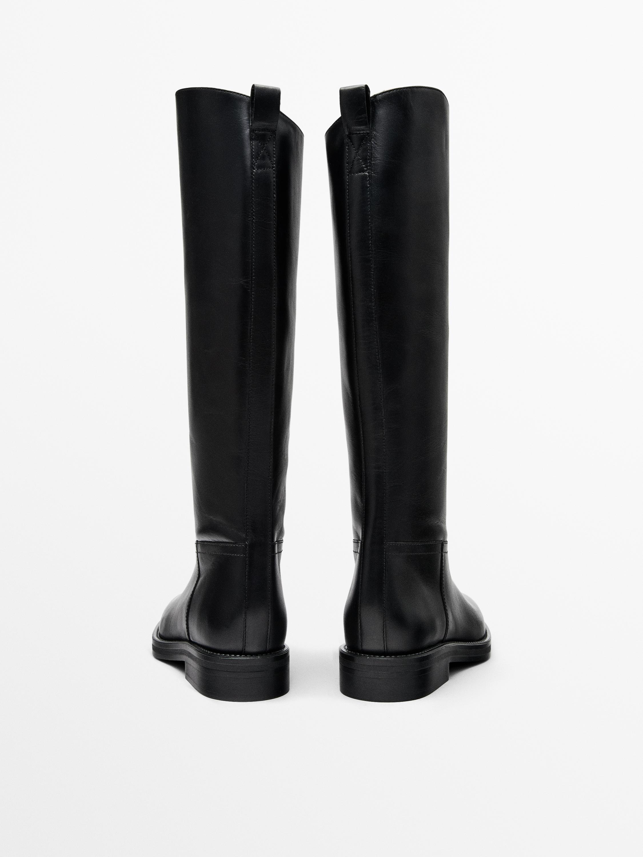 Leather riding boots