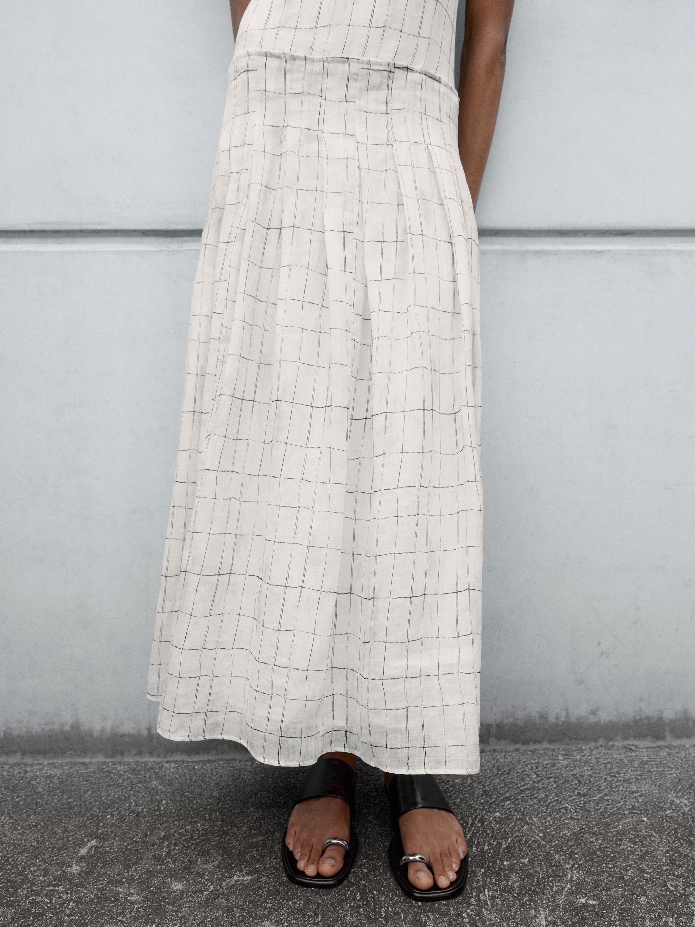 ★ Massimo Dutti★ Flare Check Midi Dress 06606865251 06606865251-o10.jpg?ts=