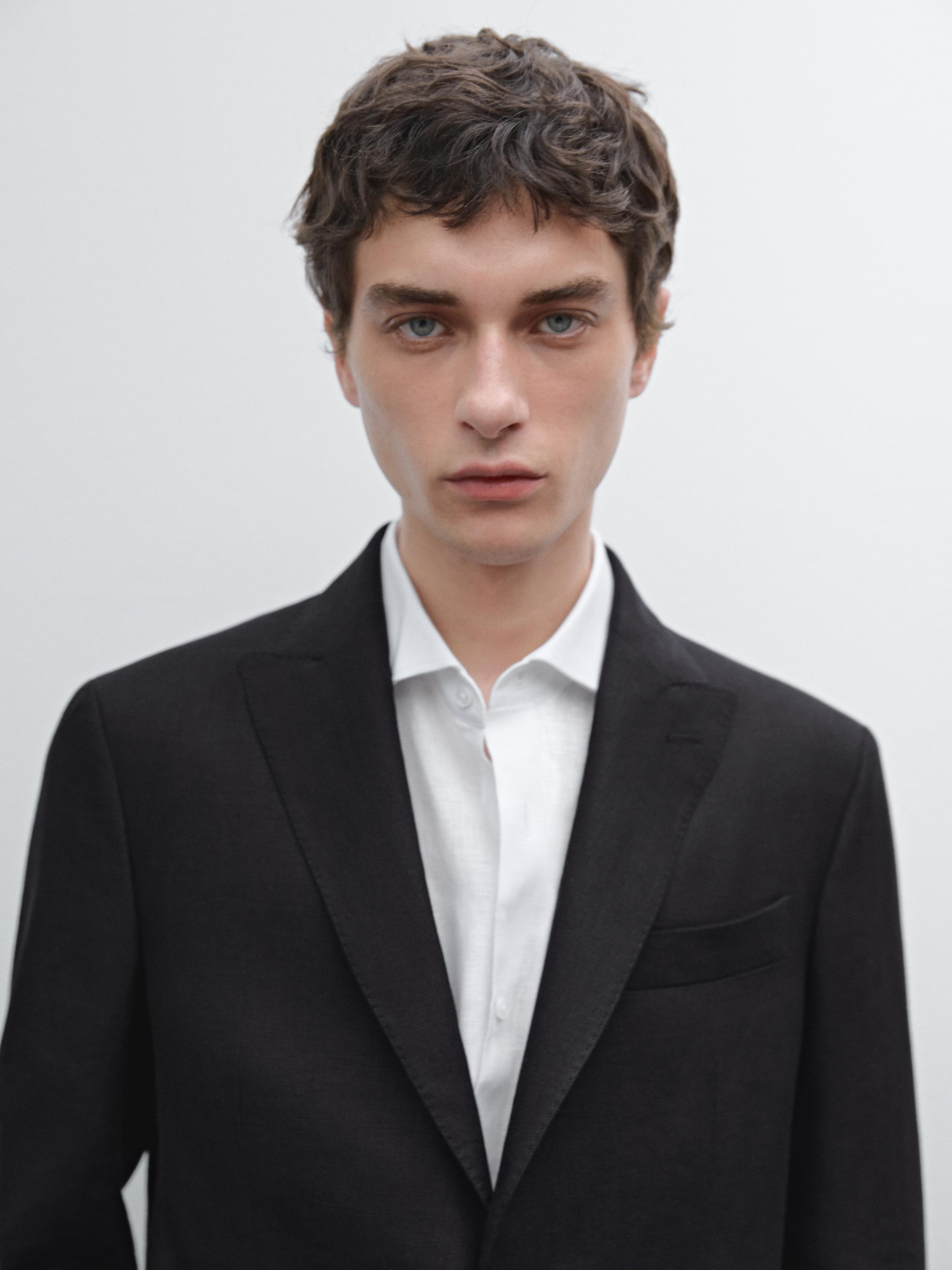 100% linen suit blazer