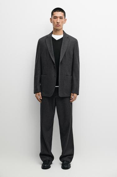 100% wool suit blazer — GREY 1