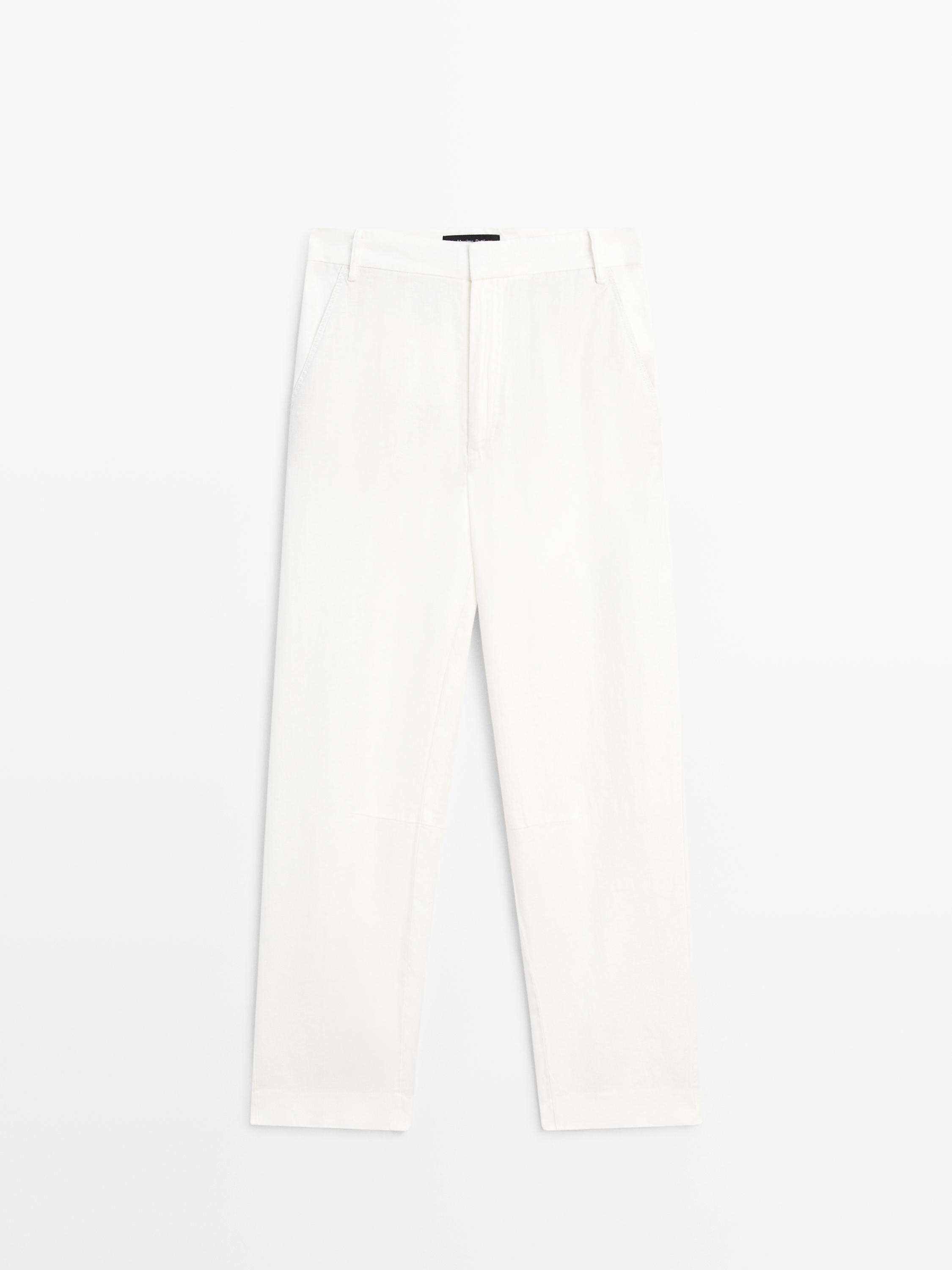 Pantalon carrot fit en lin