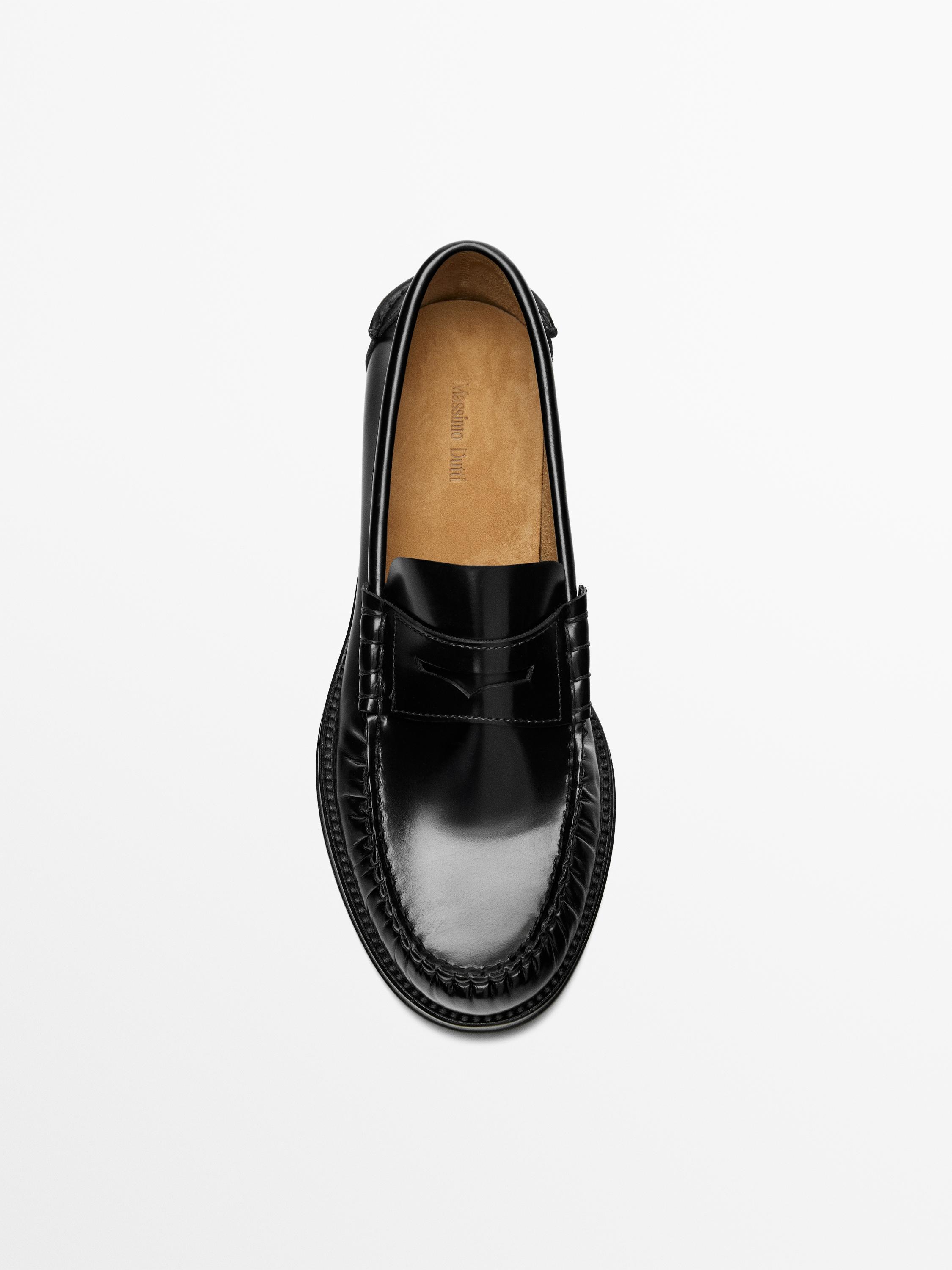Leather loafer — BLACK