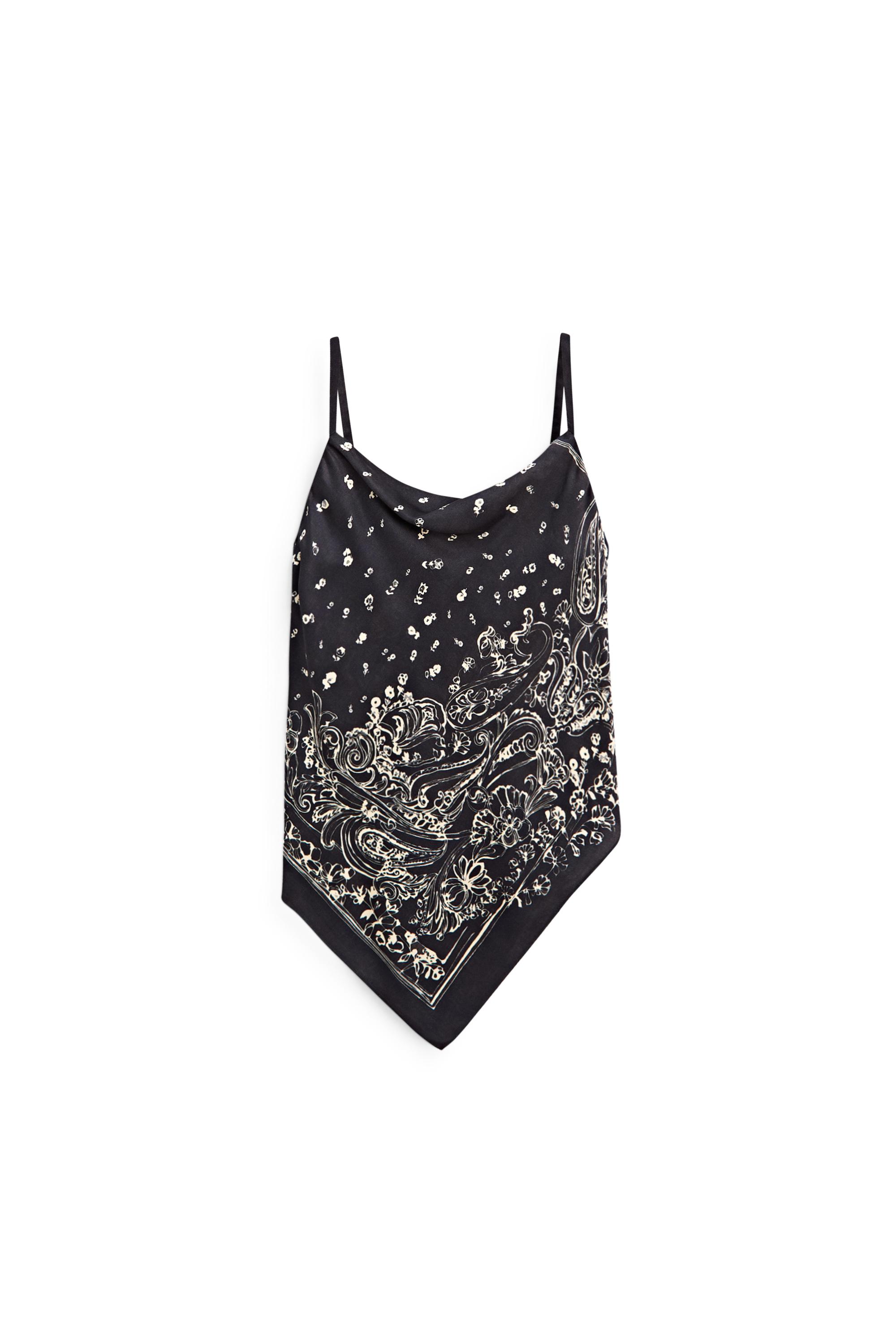 Flowing paisley top — Blue