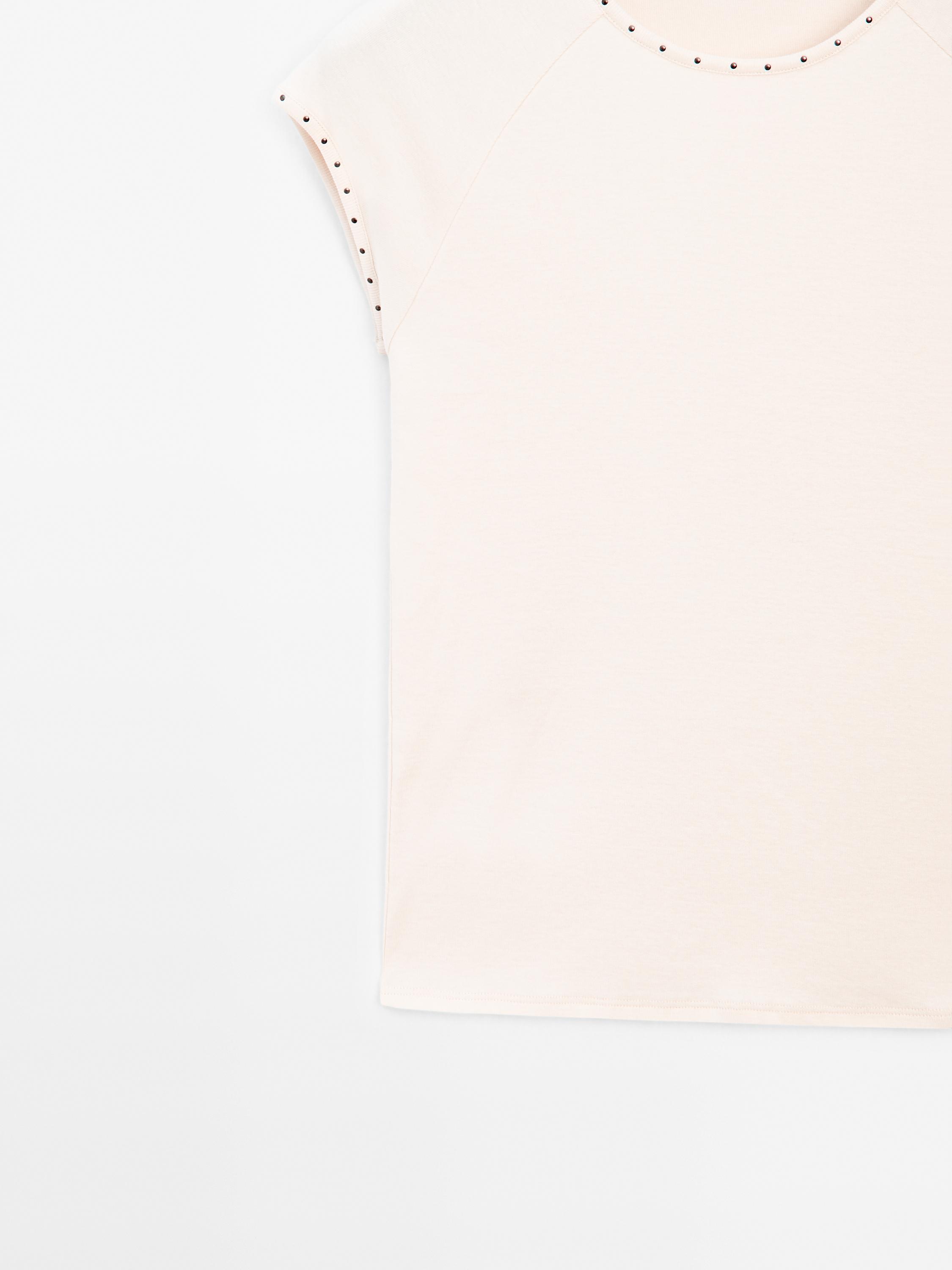Short sleeve T-shirt with stud details