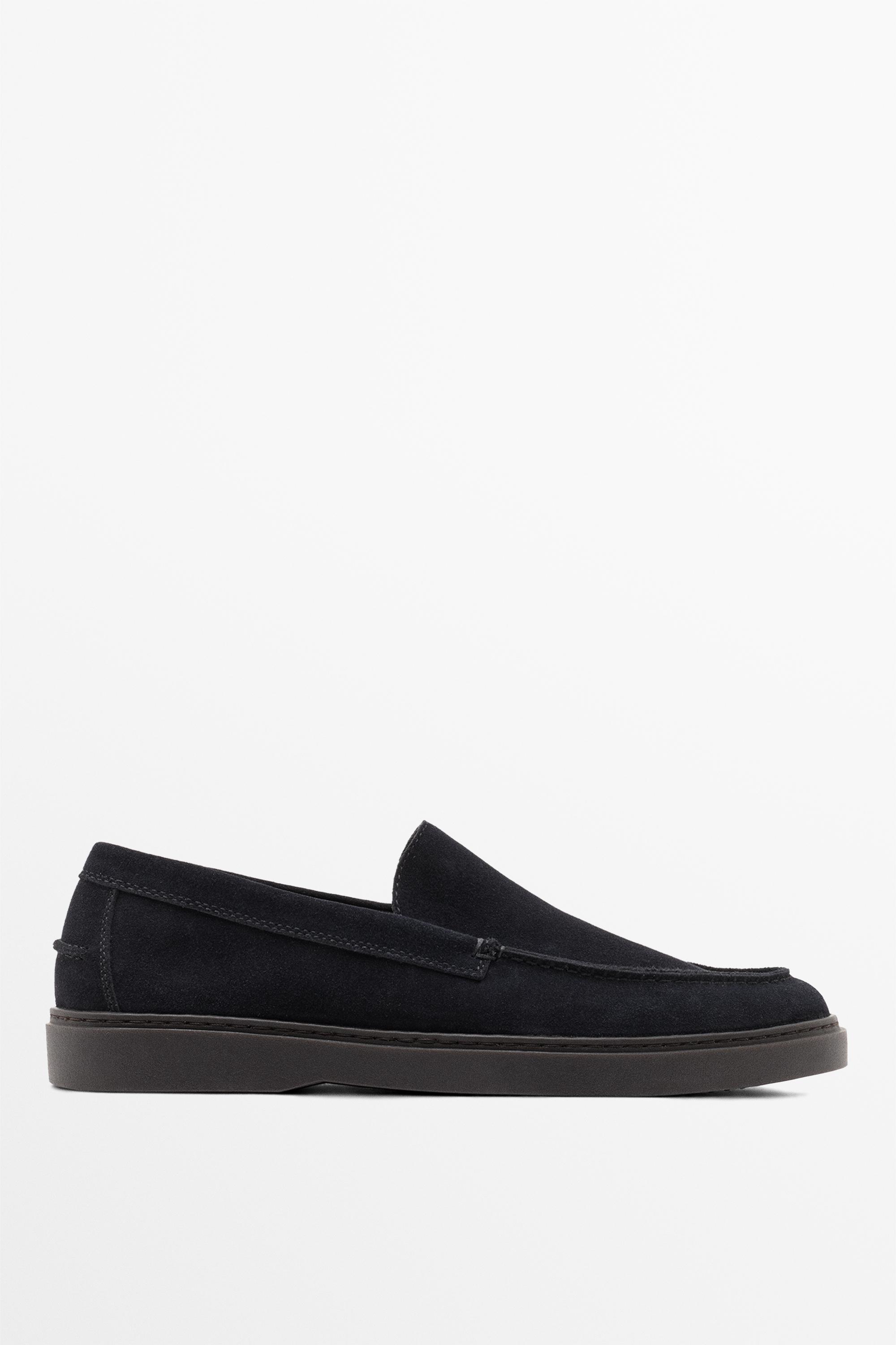 Split suede leather loafer