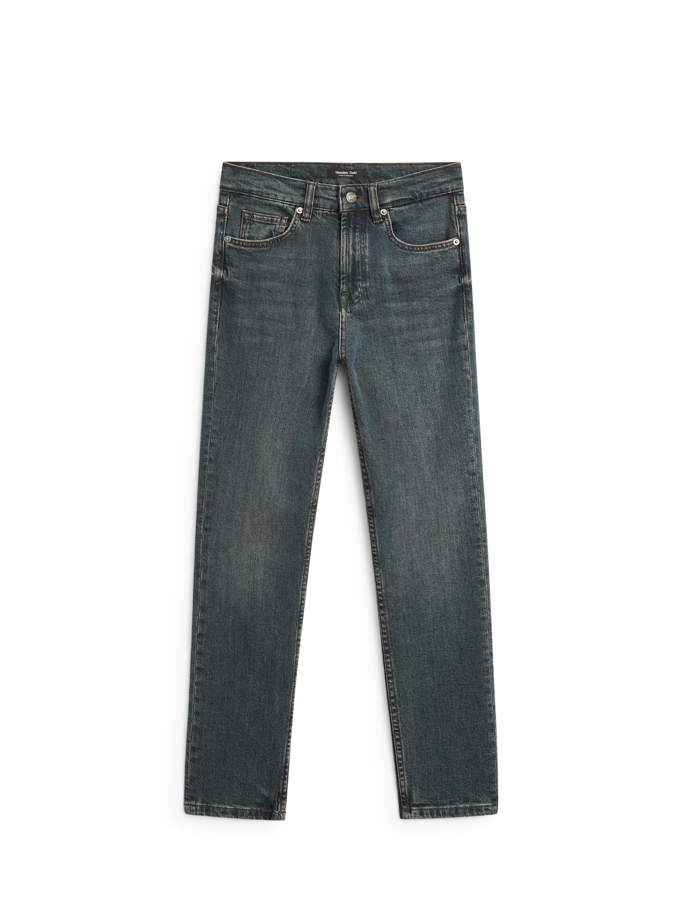 Mid-rise cropped slim fit jeans — Dark blue
