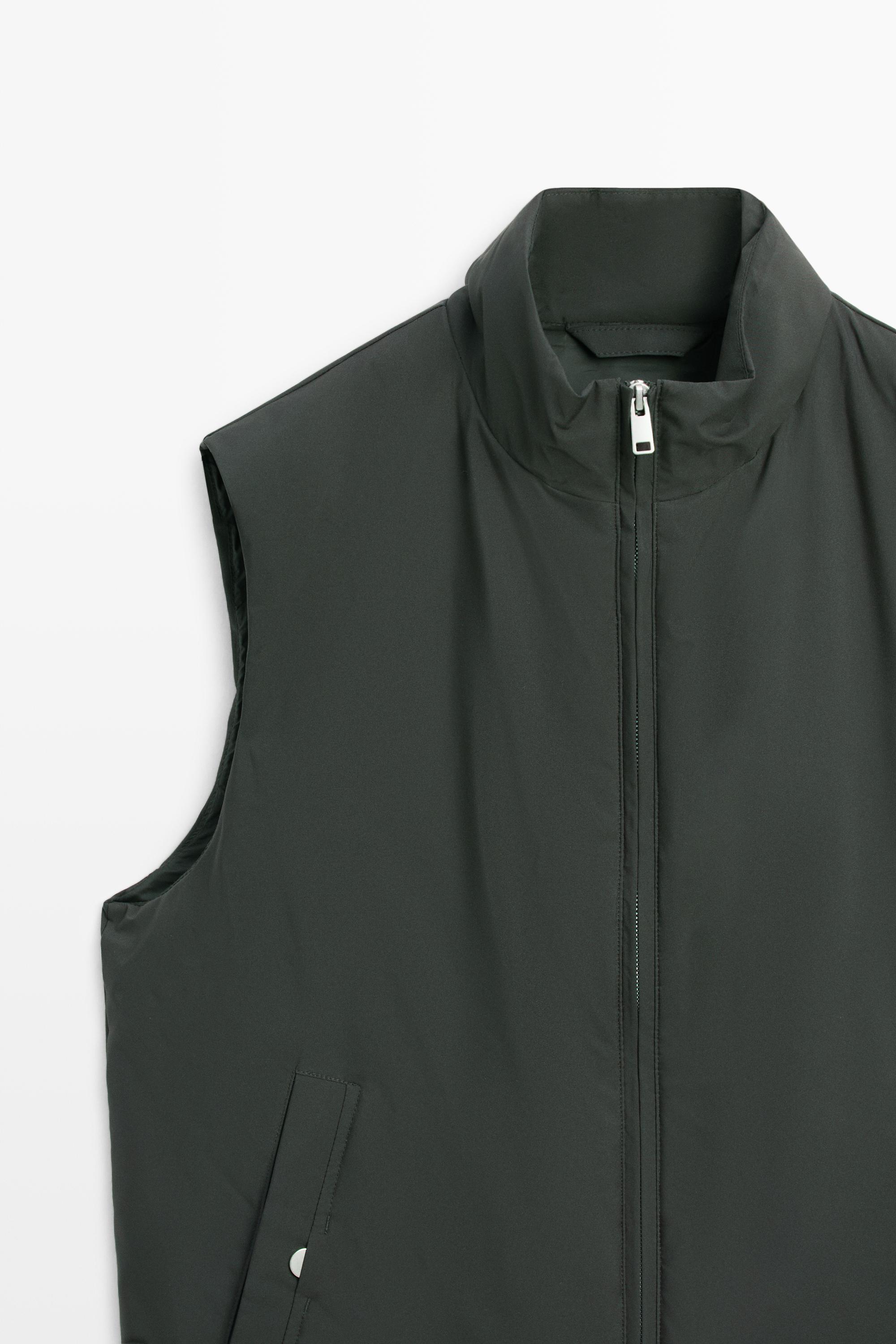Ultra-lightweight water-repellent down gilet — DARK MARL