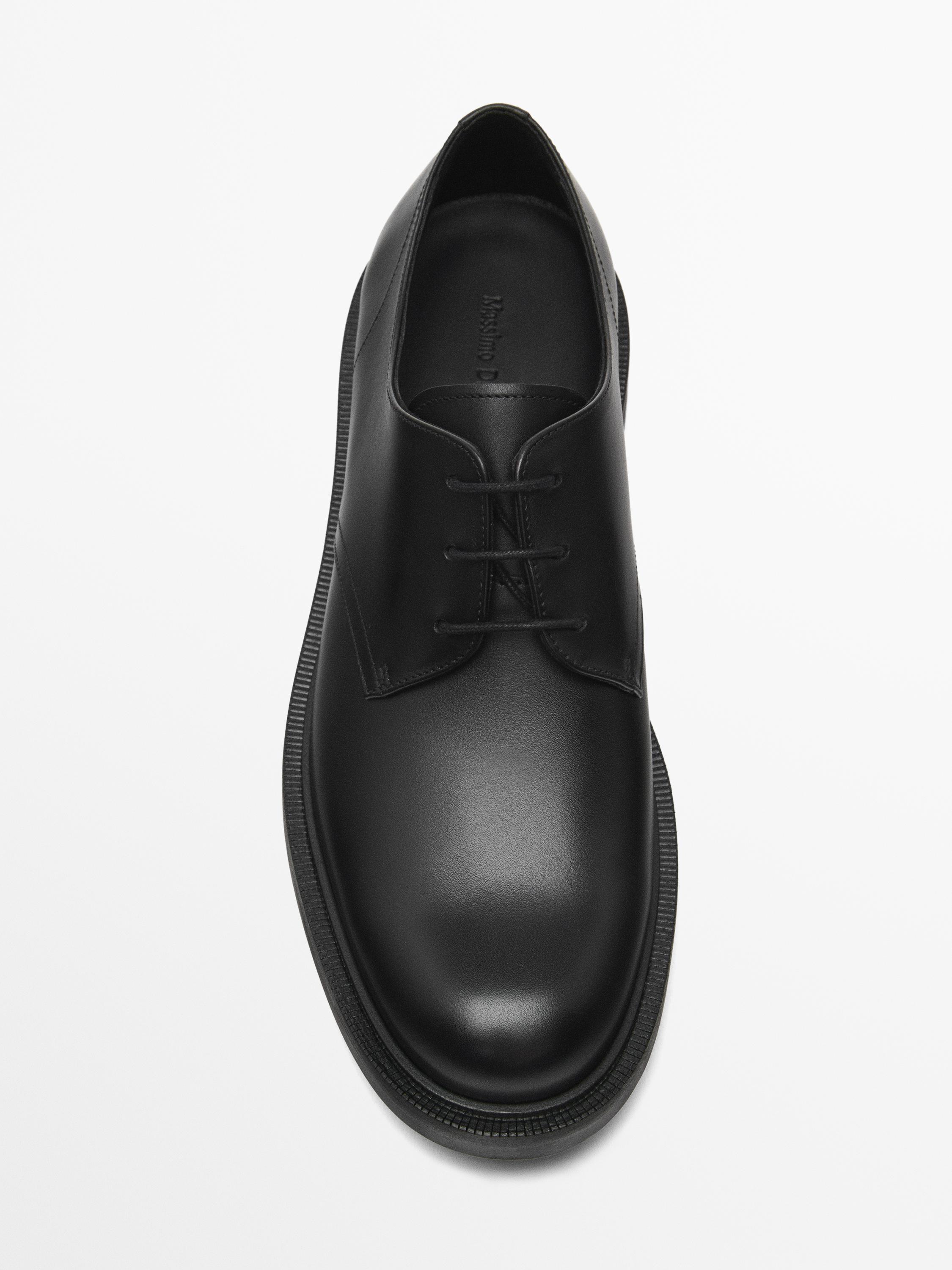 Black derby shoes