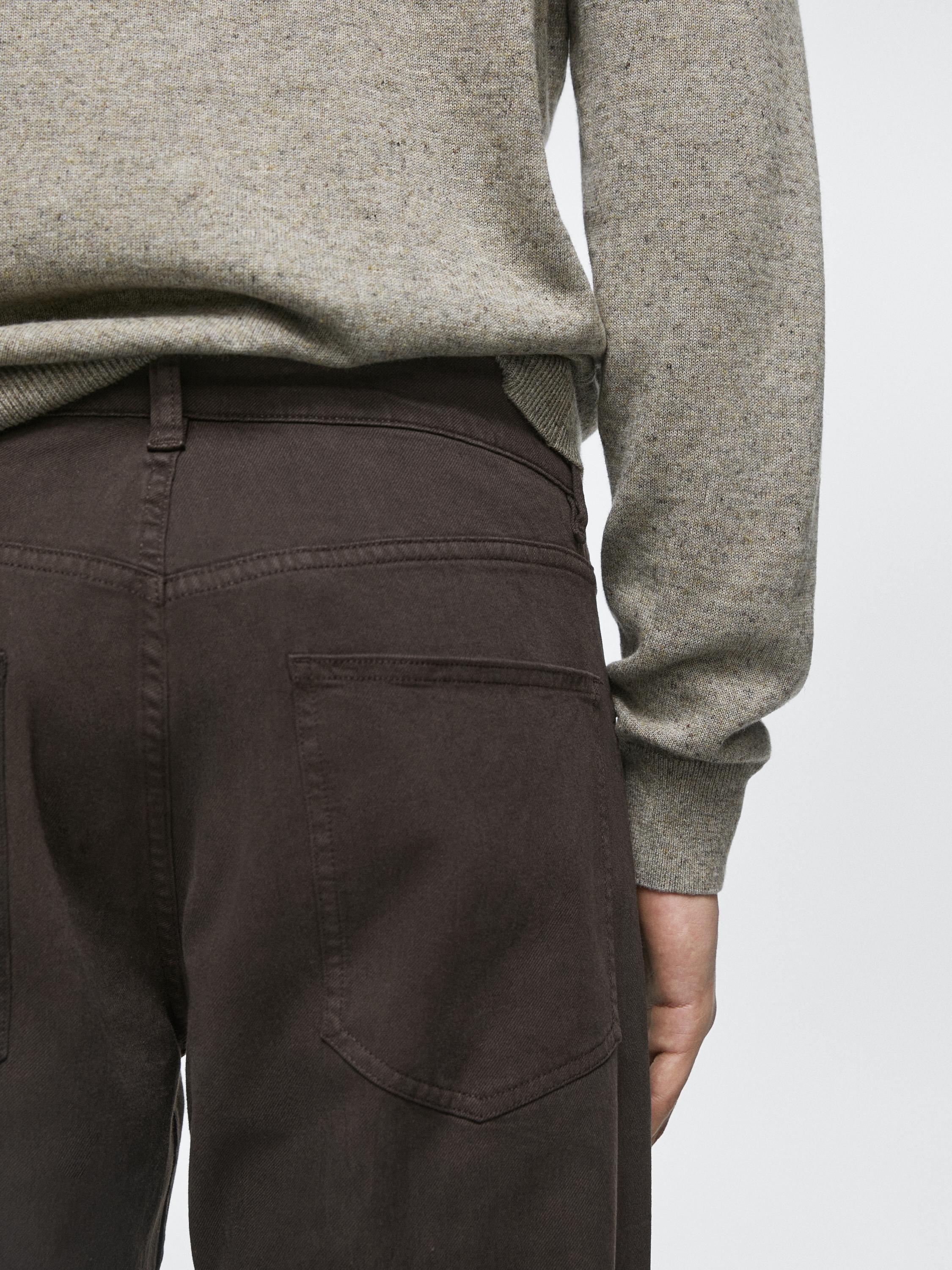 Tapered fit jeans — BROWN
