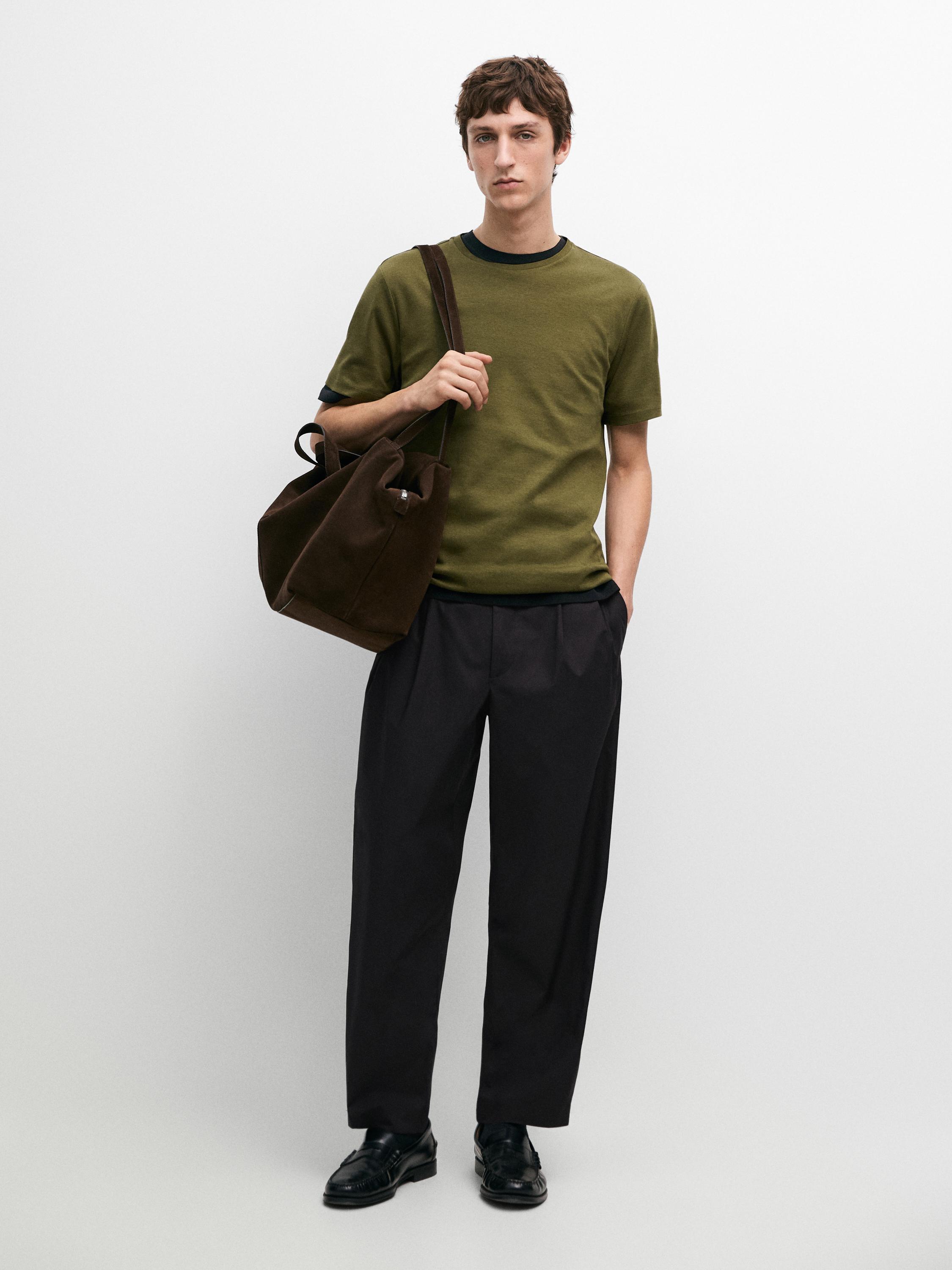 Maglietta a maniche corte in misto cotone
