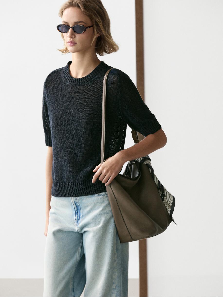 High-waist wide-leg jeans — Light Blue