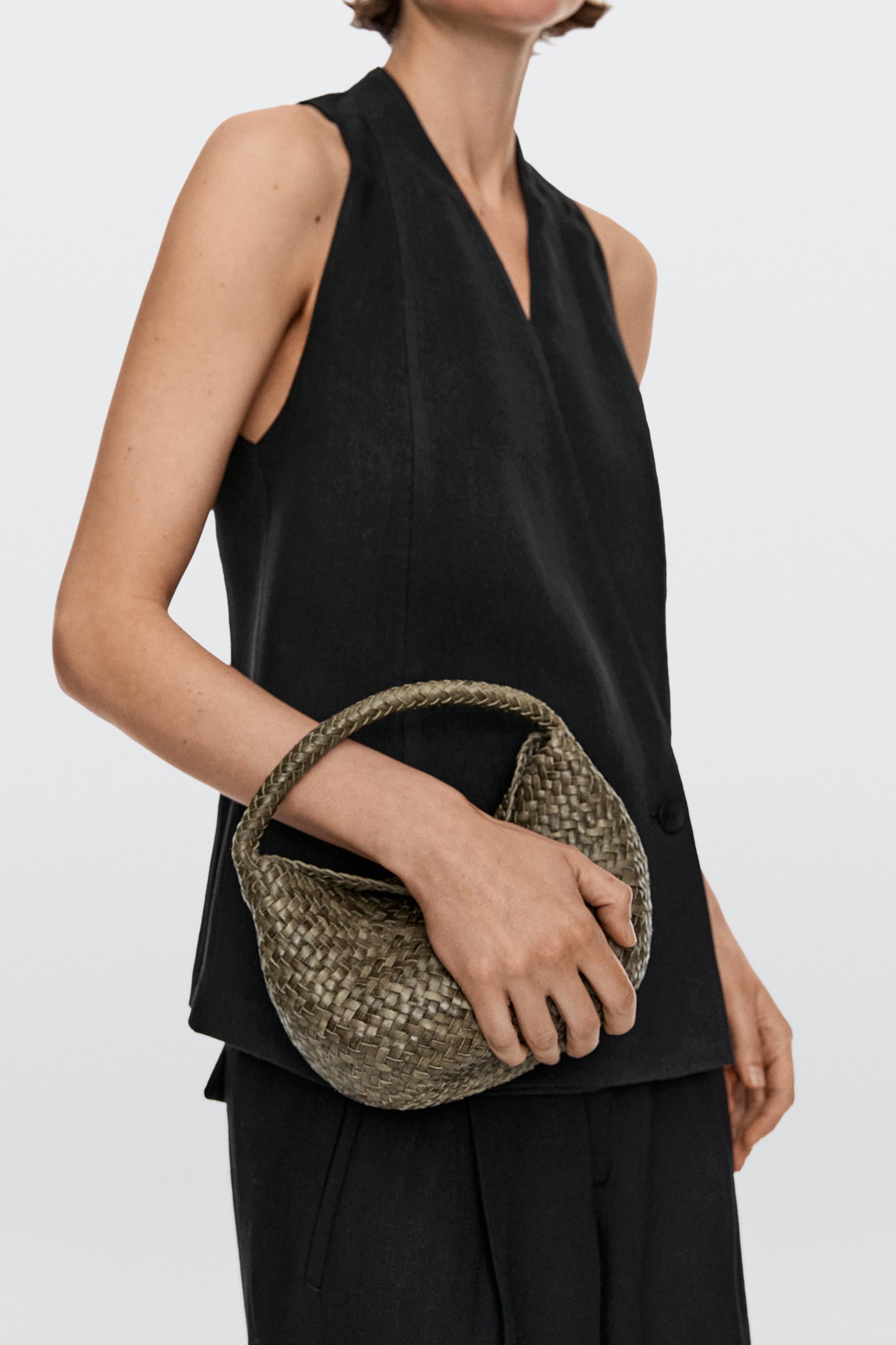 Nappa leather braided mini bag