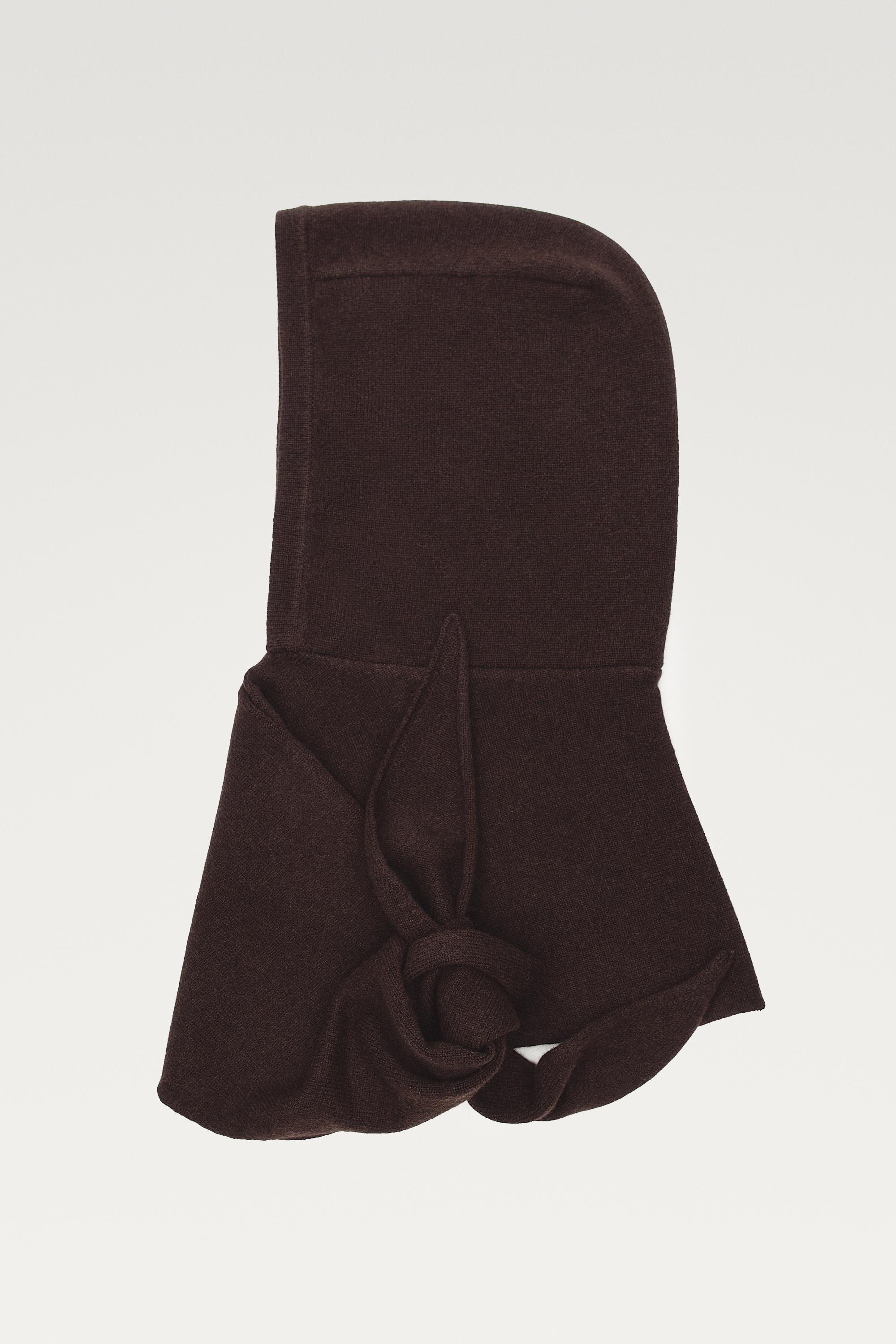 100% cashmere bandana balaclava — BROWN