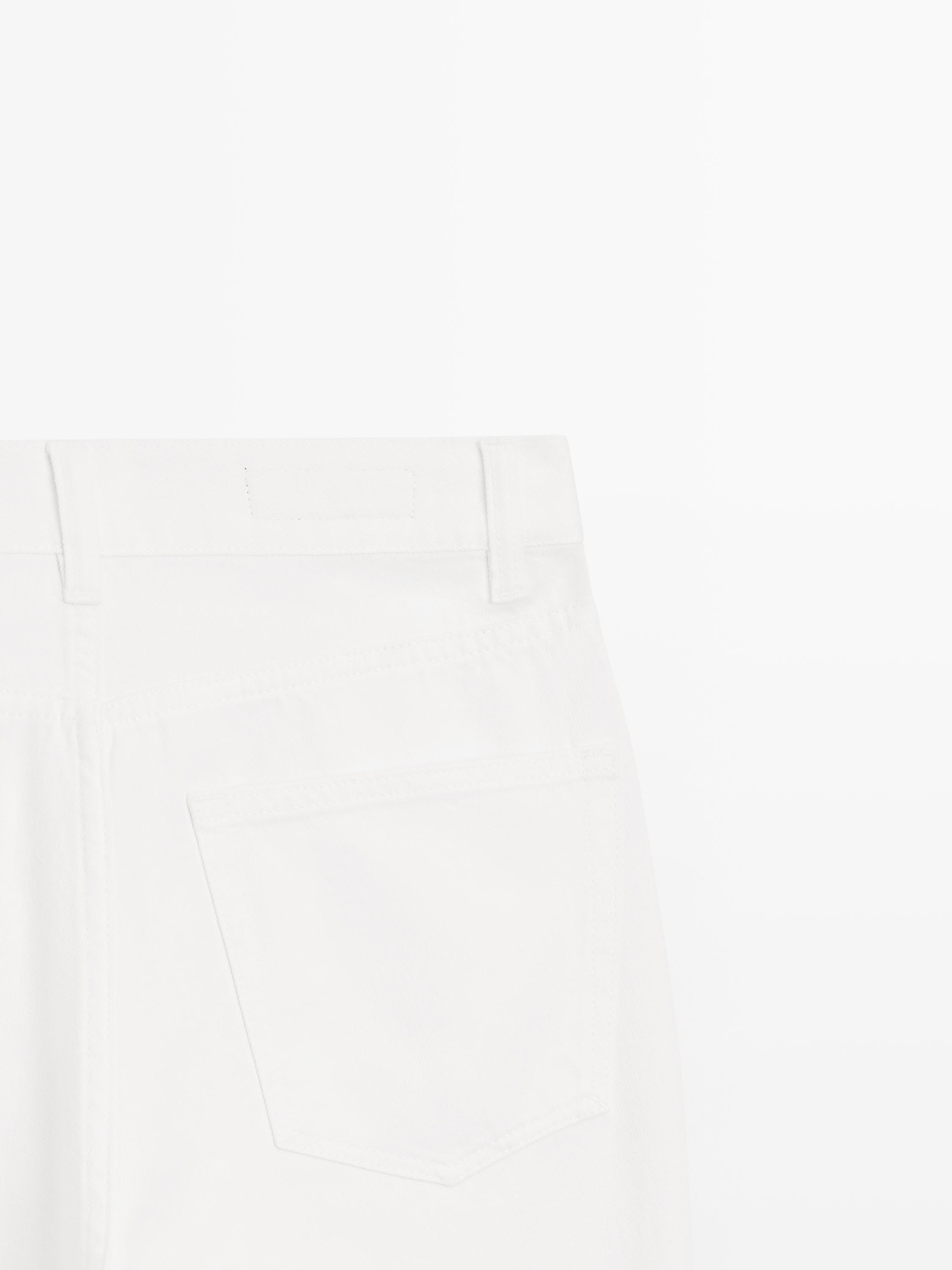 Straight-leg high-waist jeans — Off white