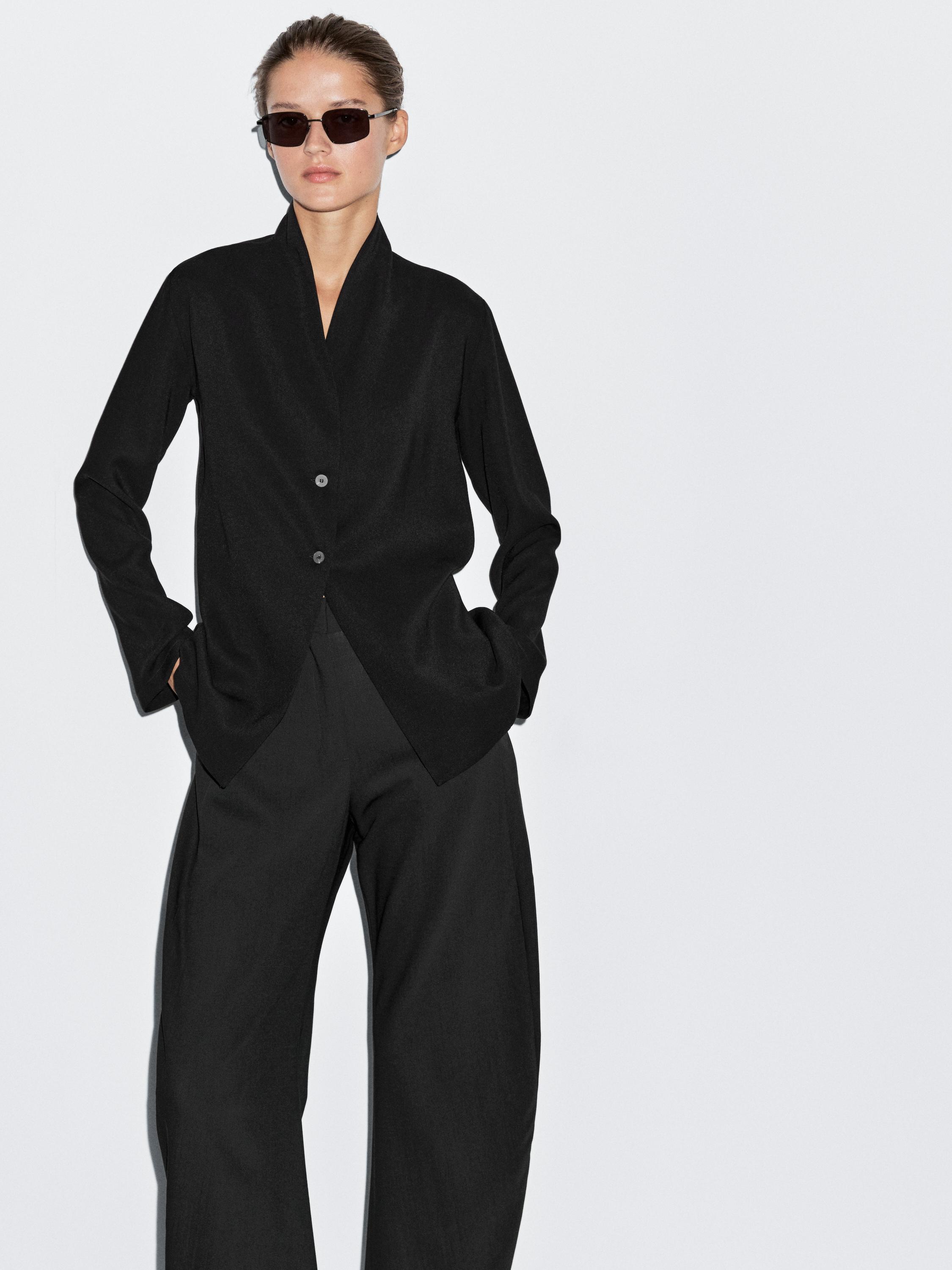 Blazer à col en V