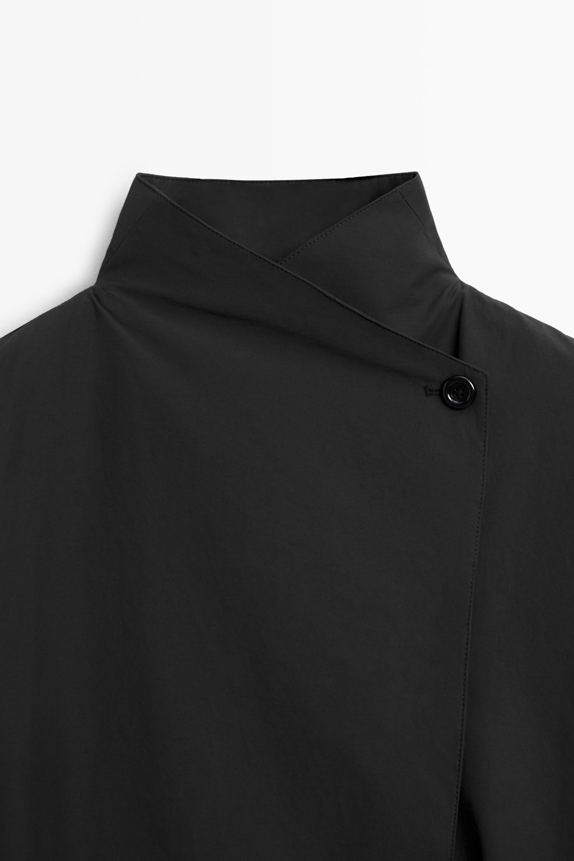 Technical bomber jacket with side button — BLACK
