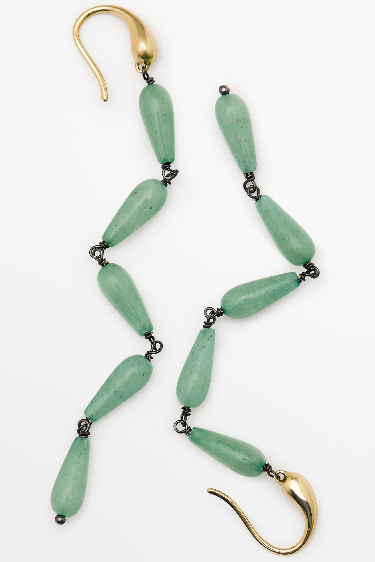 Gem dangle earrings — GOLDEN
