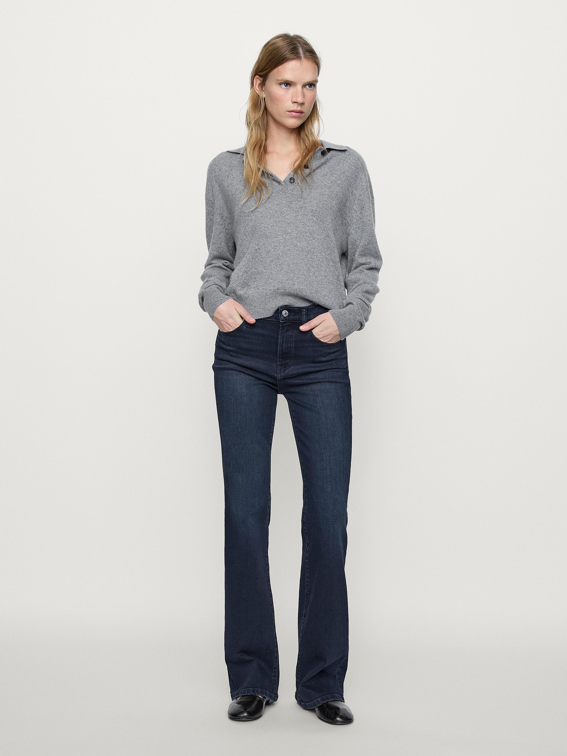 Jean skinny flare taille haute