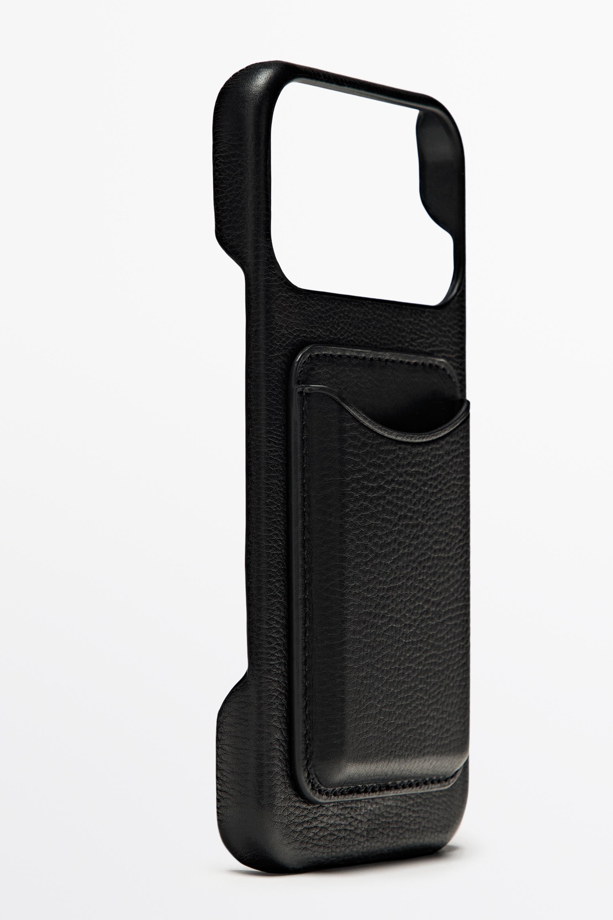 Nappa leather iPhone 17 Pro Max case — BLACK