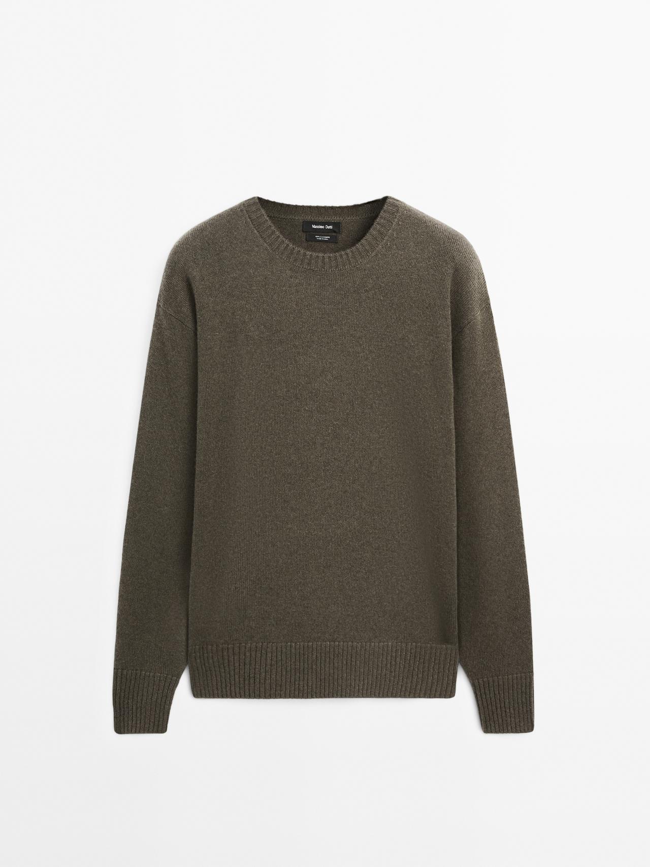 Massimo Dutti - Herre - Trøje I 100 % Kashmir - Grå - Xl