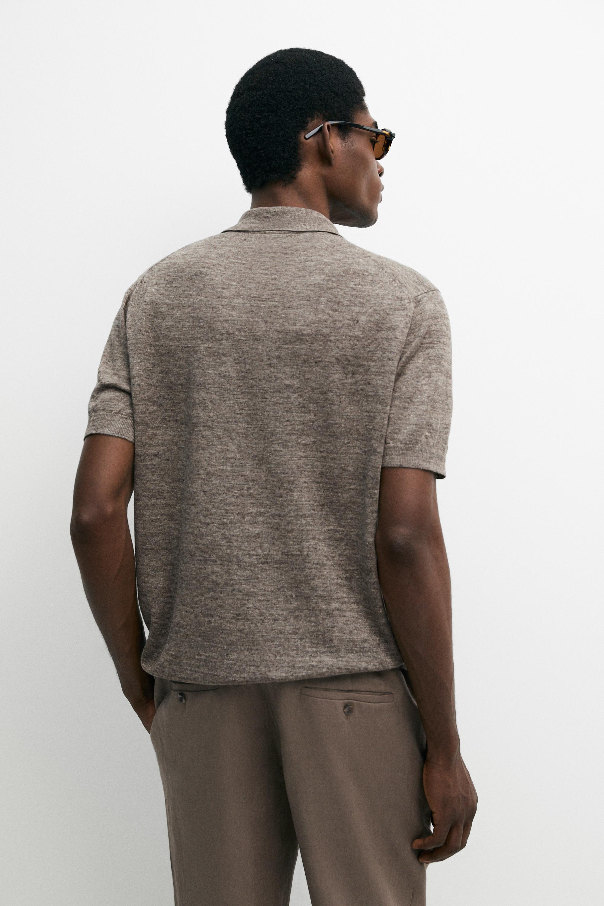 100% linen melange polo shirt — CAREY