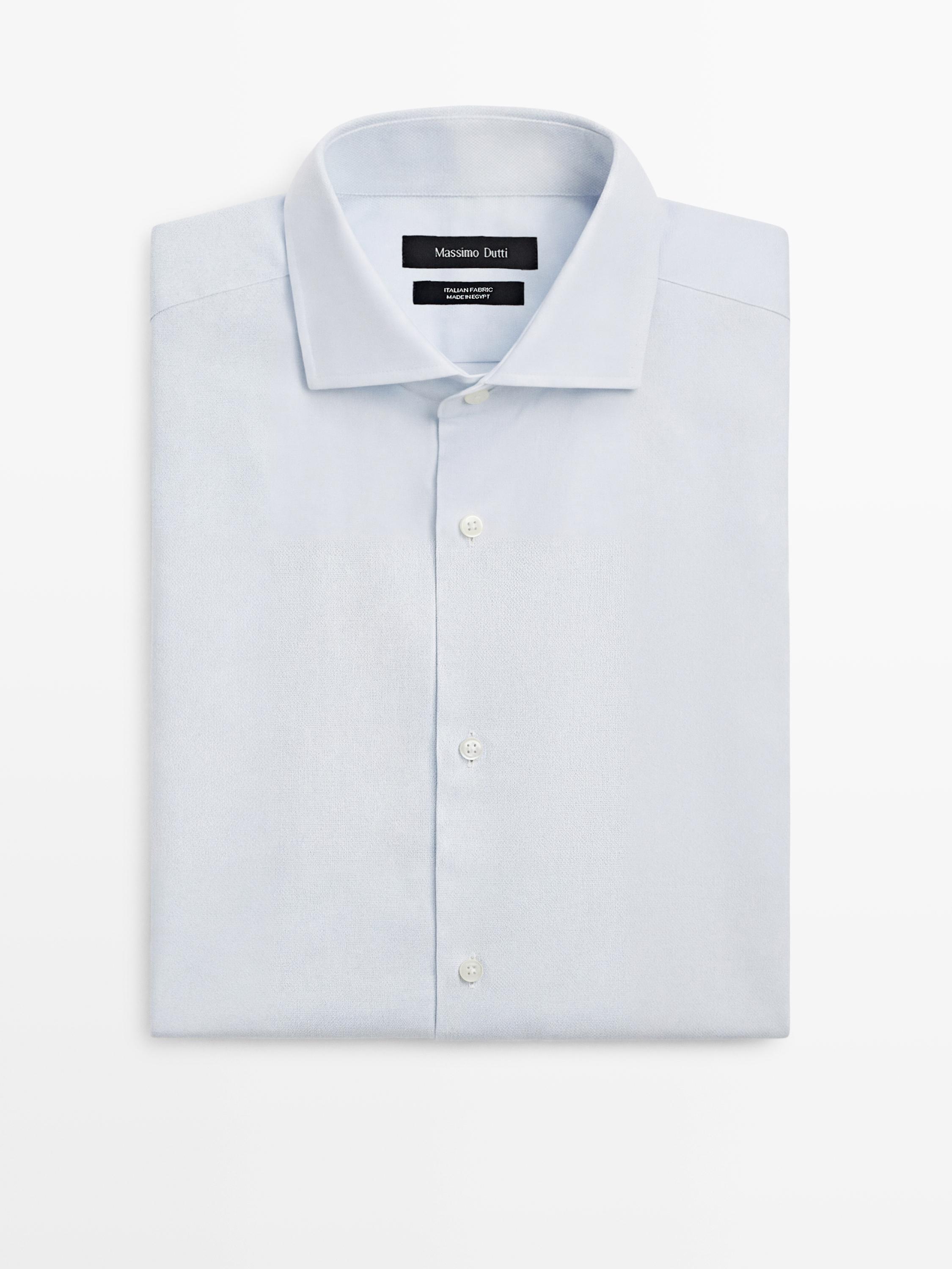 Textured 100% cotton shirt