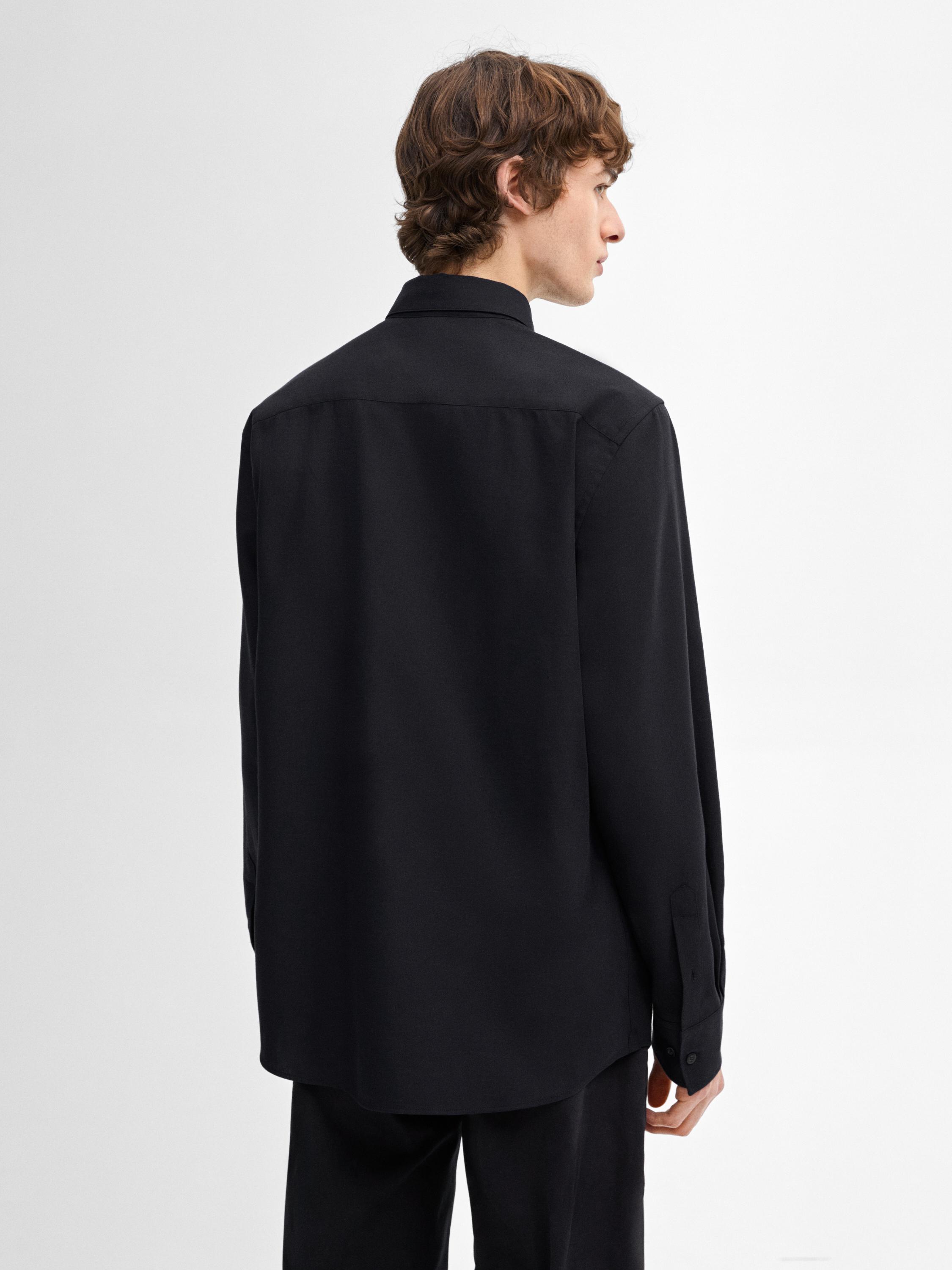 Regular-Fit-Hemd aus Baumwollmischgewebe