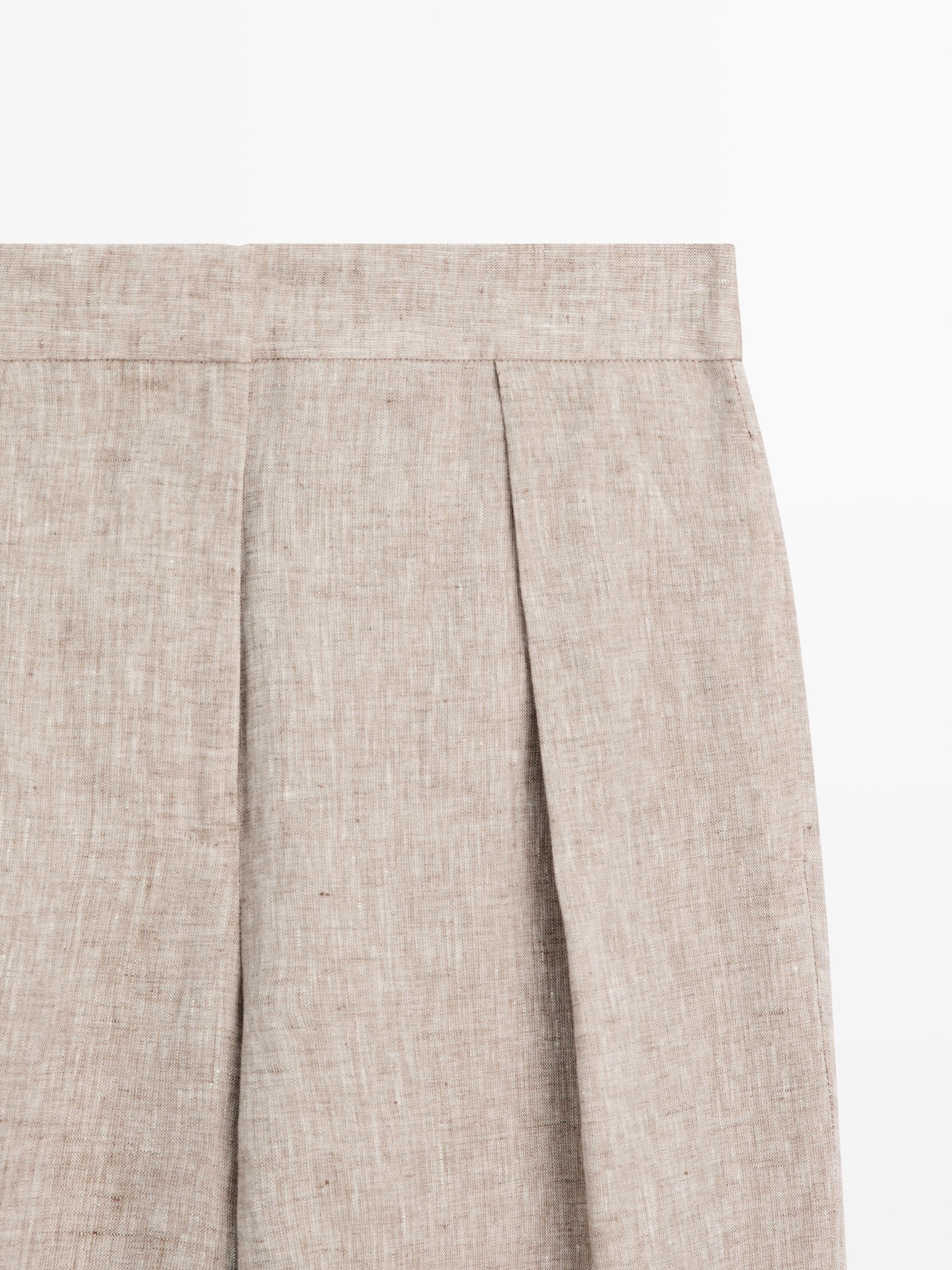 Suit trousers with buckle detail — BEIGE