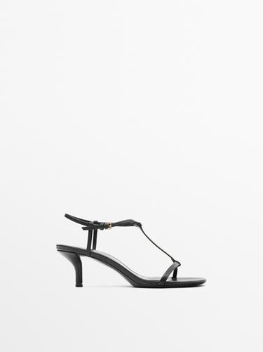 Strappy mid-heel sandals — BLACK 3