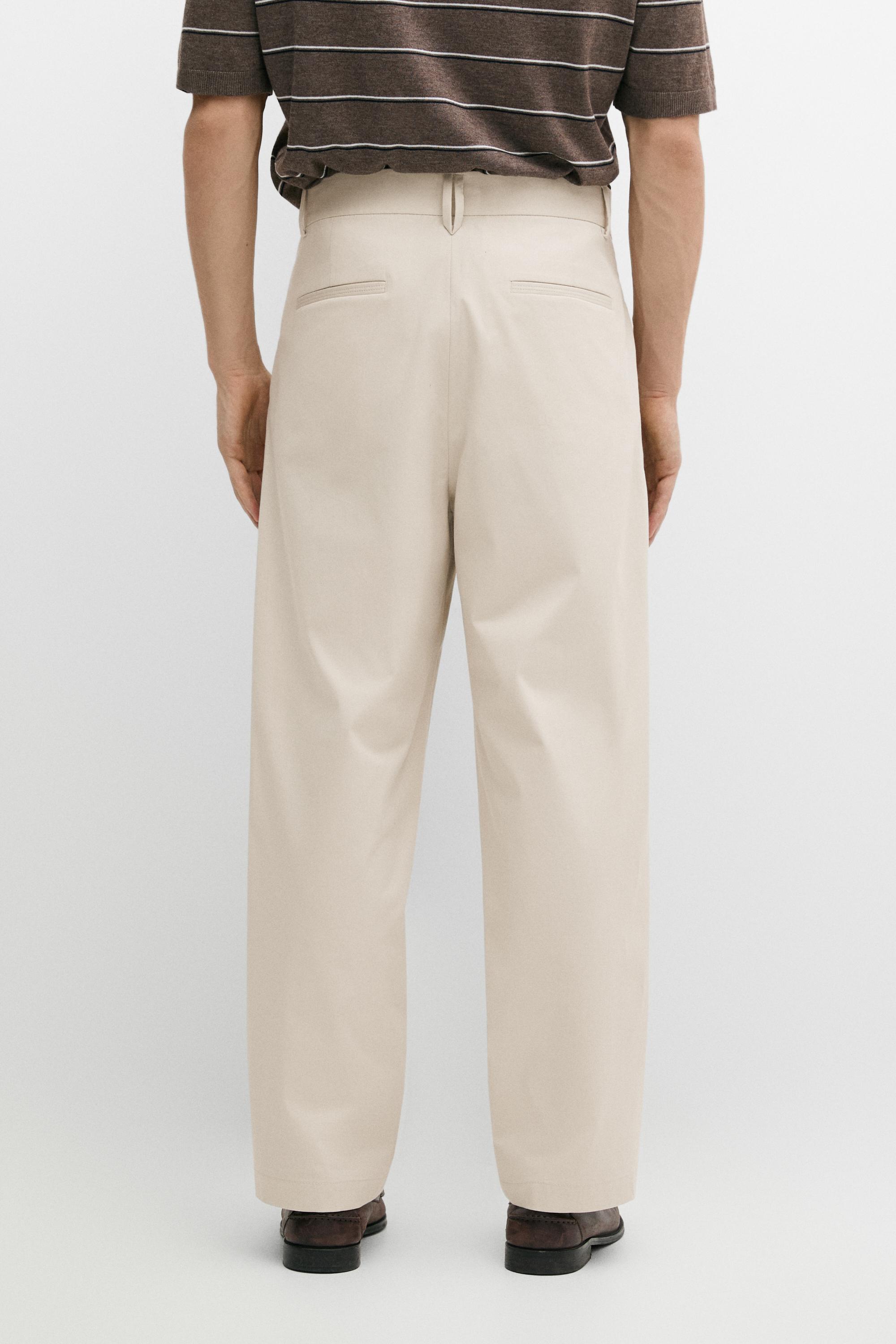 Flowing pants with darts — BEIGE