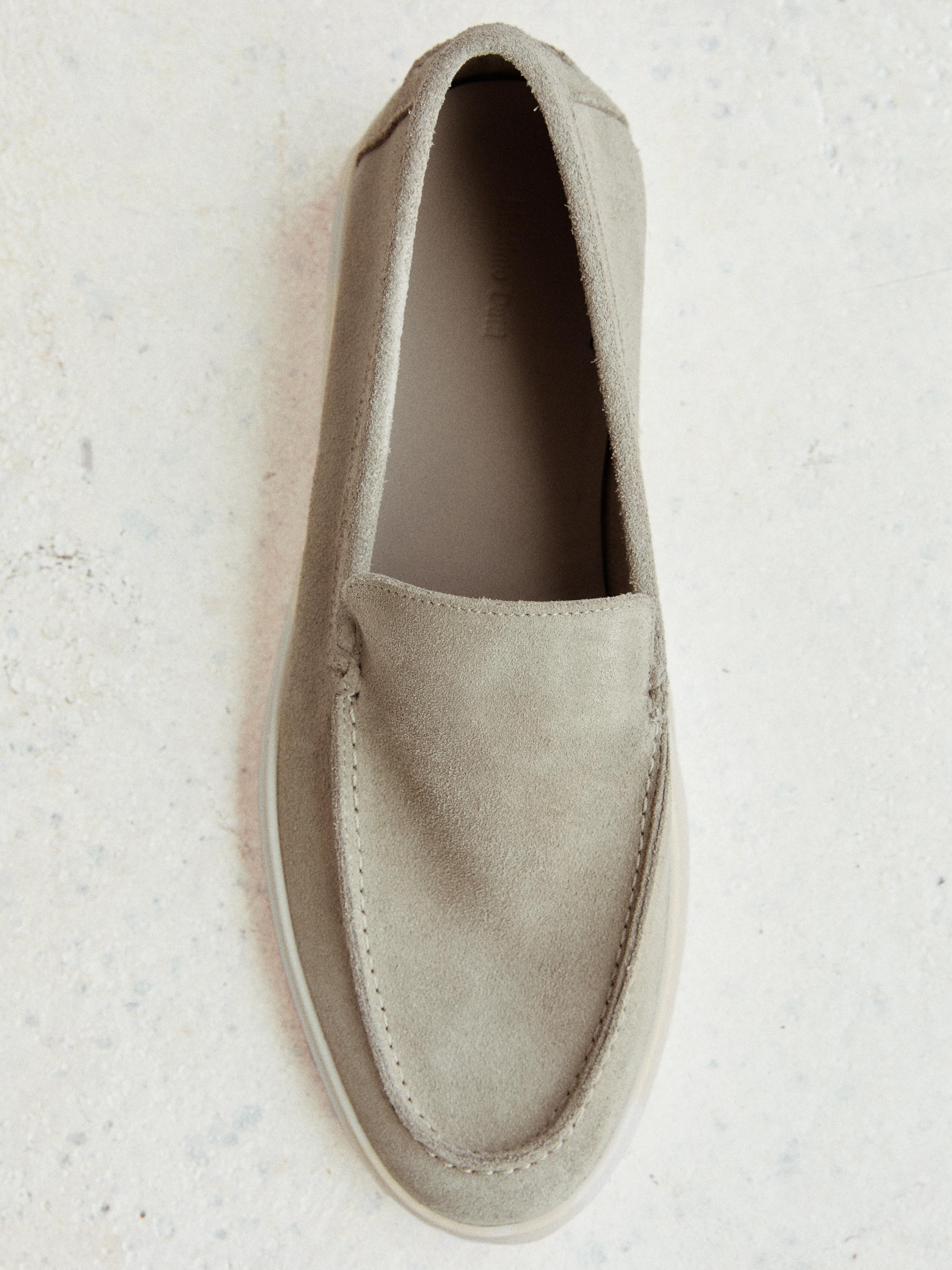 Split leather loafers