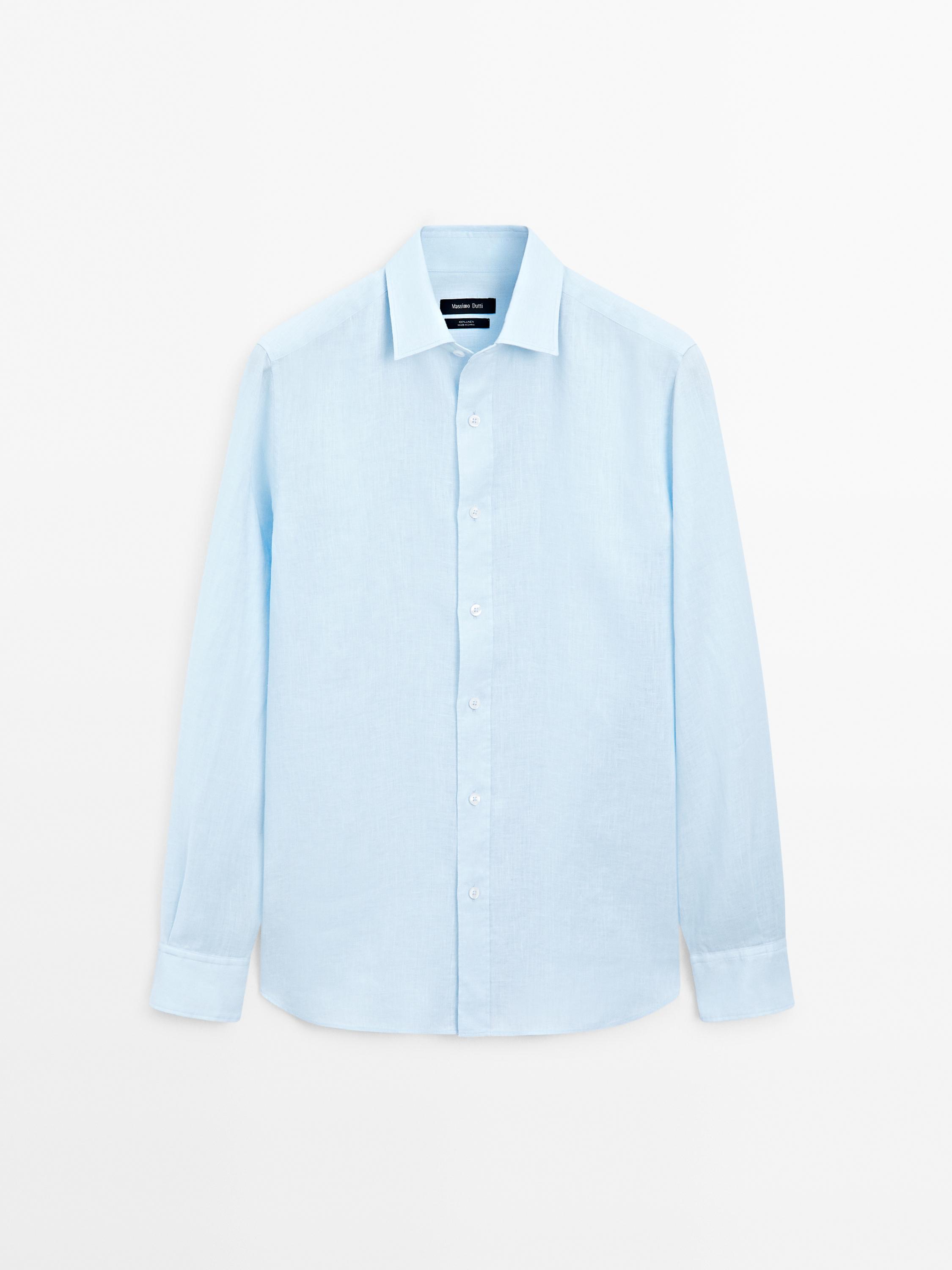 100% linen slim fit shirt