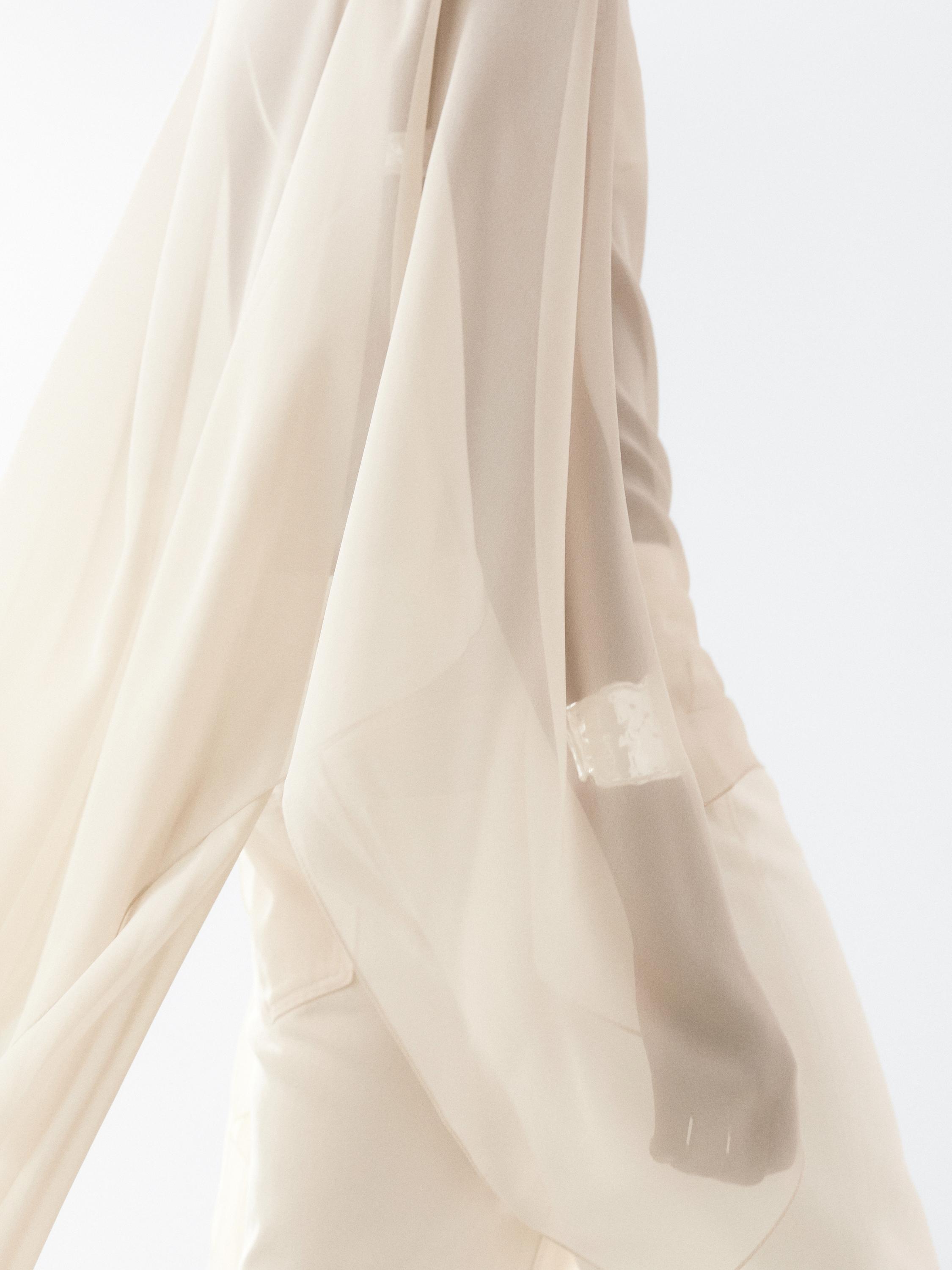Flowing 100% mulberry silk cape