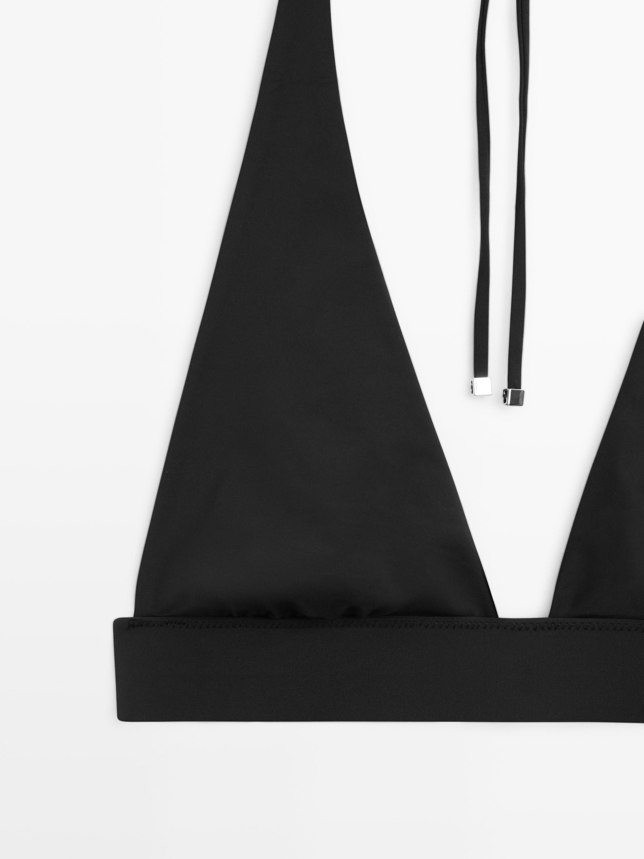 Triangle bikini top — BLACK