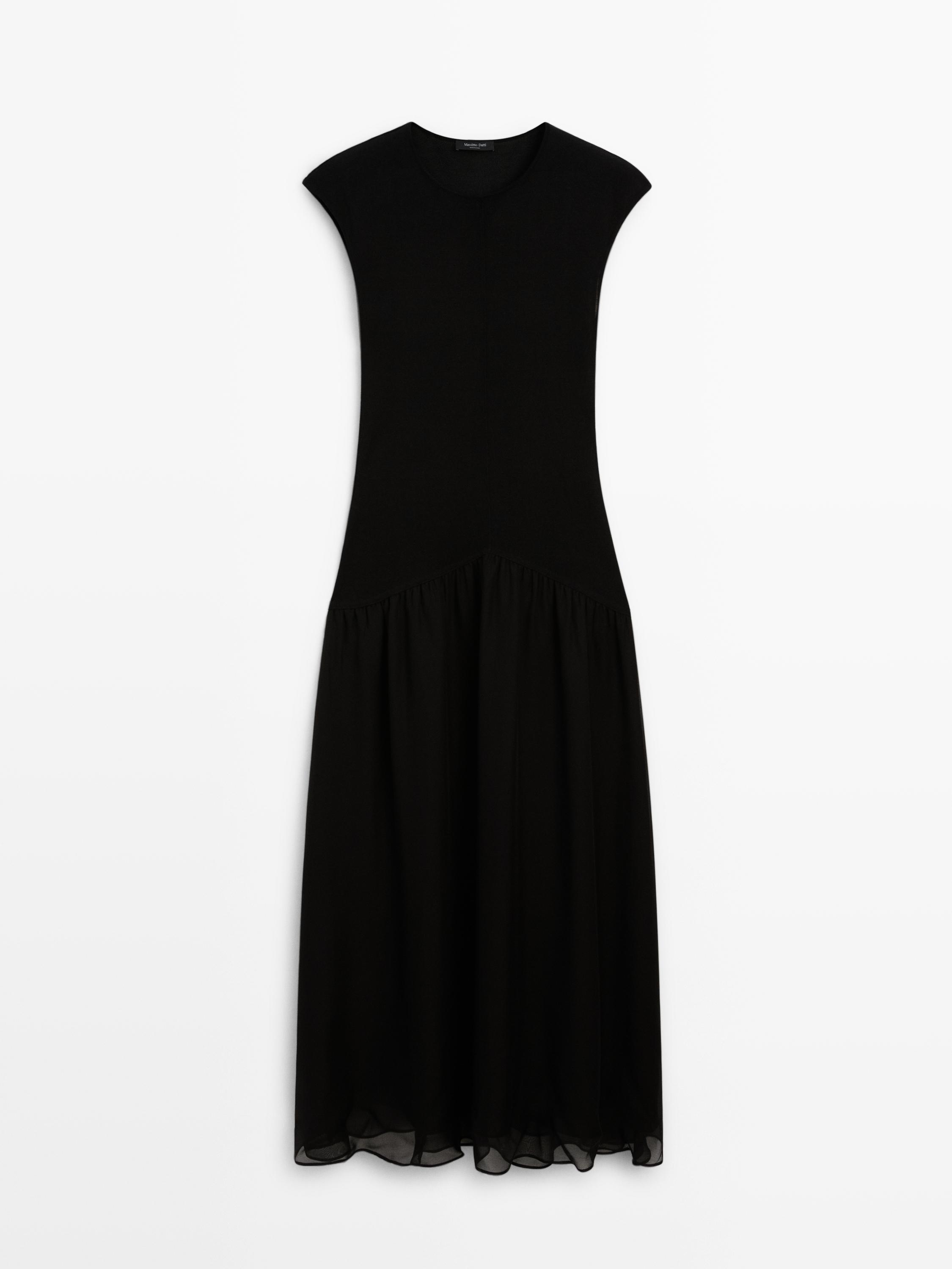 Vestido largo combinado