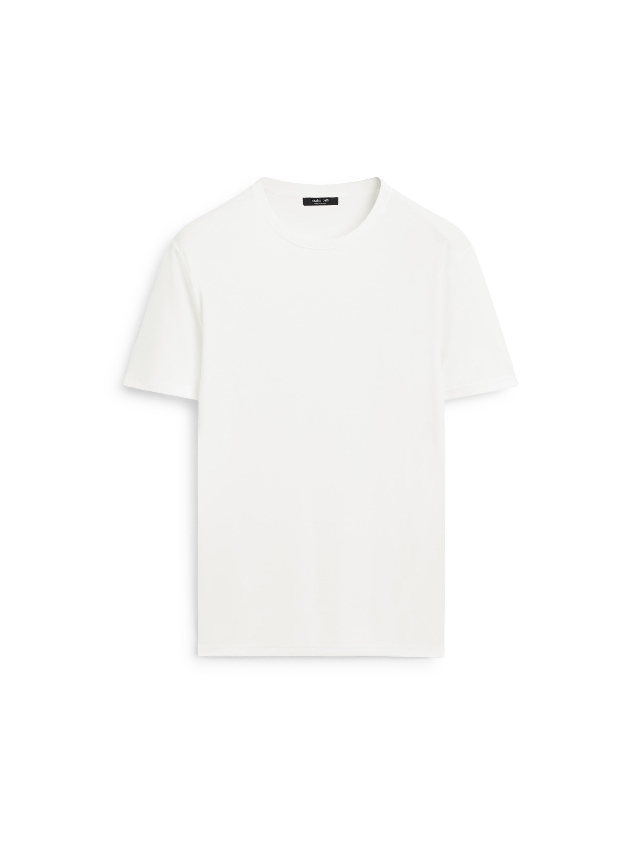 100% mercerised cotton T-shirt — CREAM