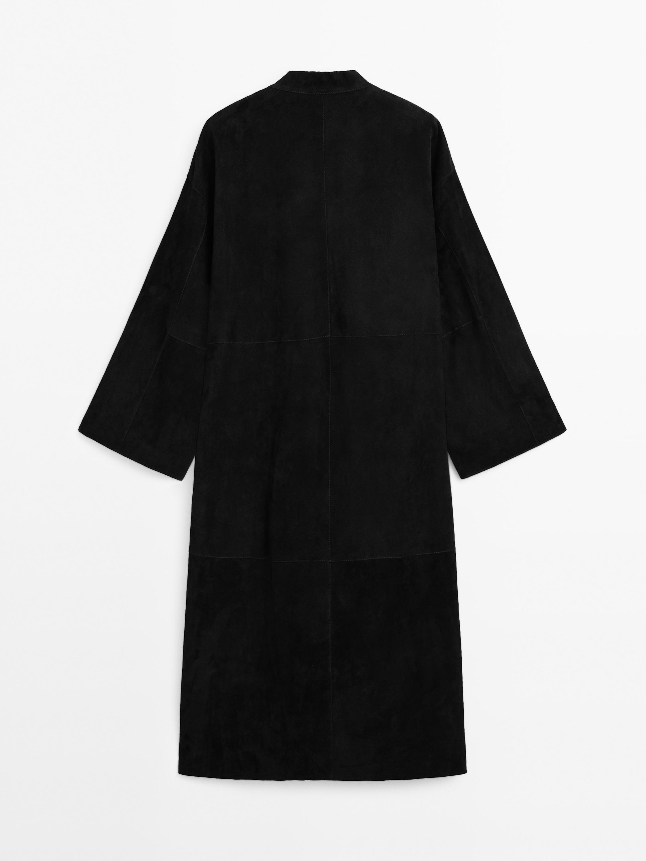 Long suede leather kimono - Limited Edition