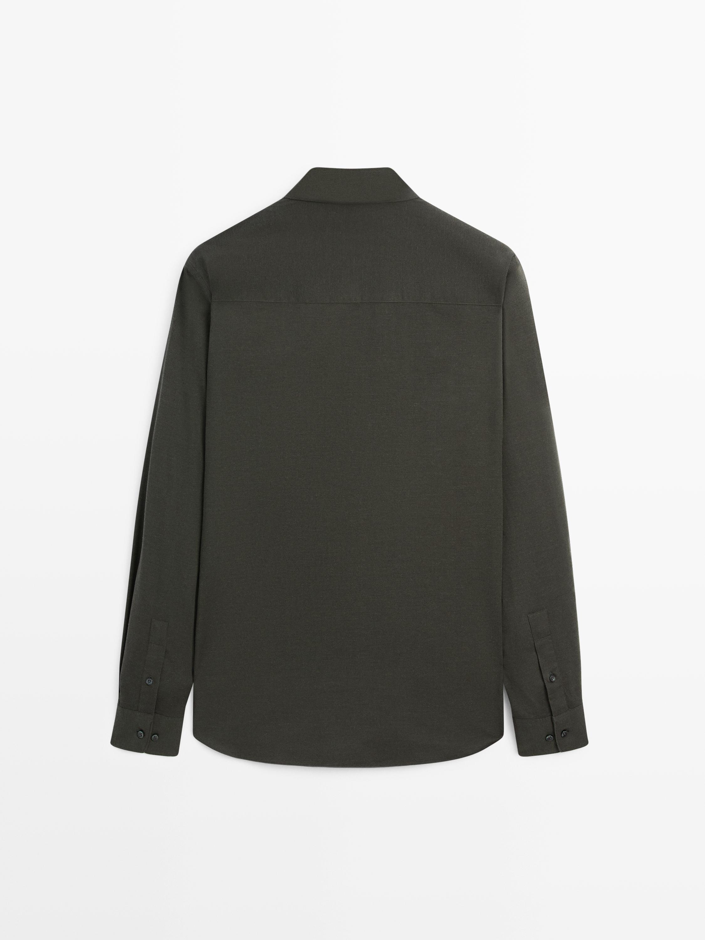 Camisa de twill mélange slim fit