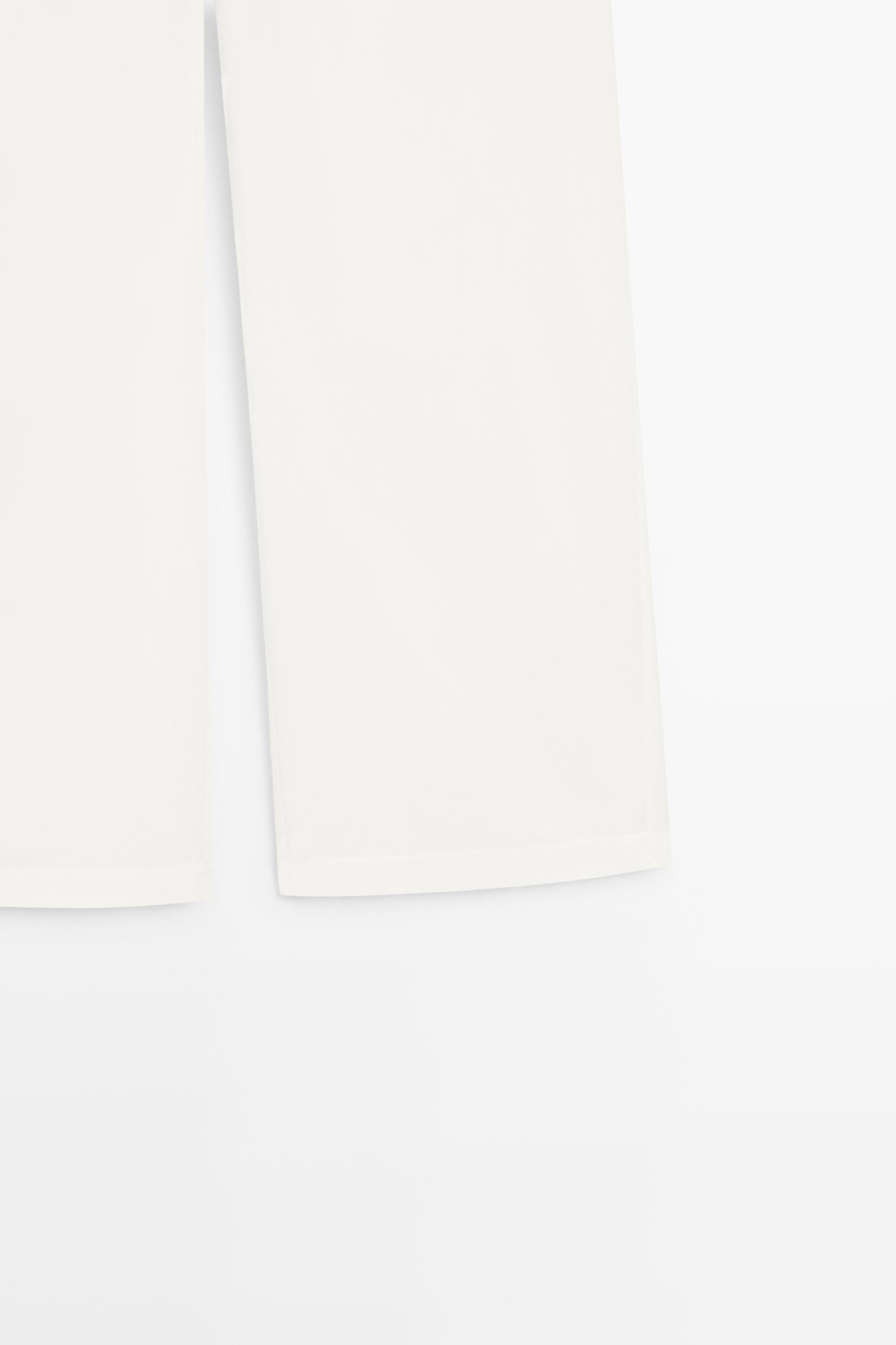 100% cotton elasticated pants - STUDIO — Off white