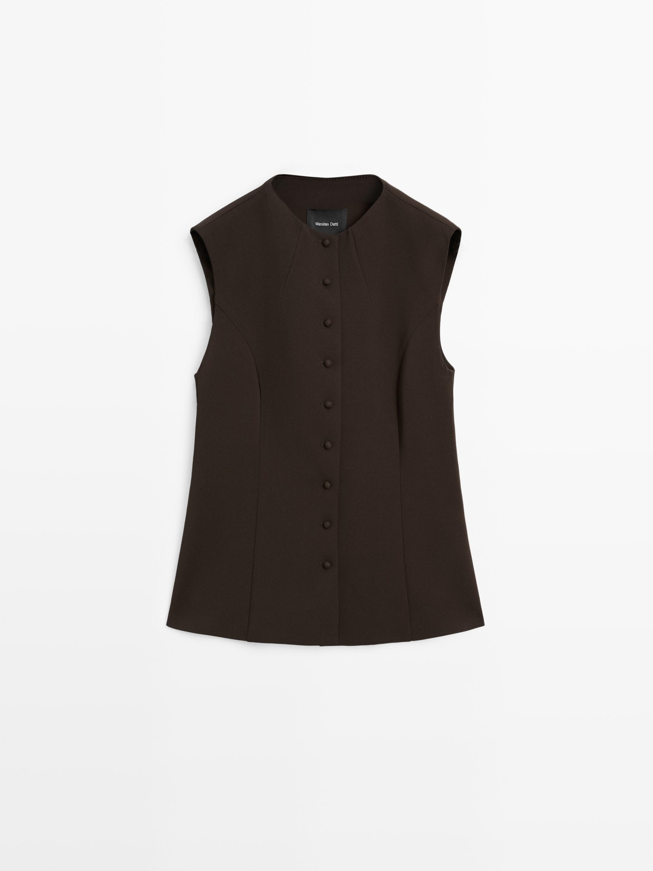 Gilet sans manches long cintré