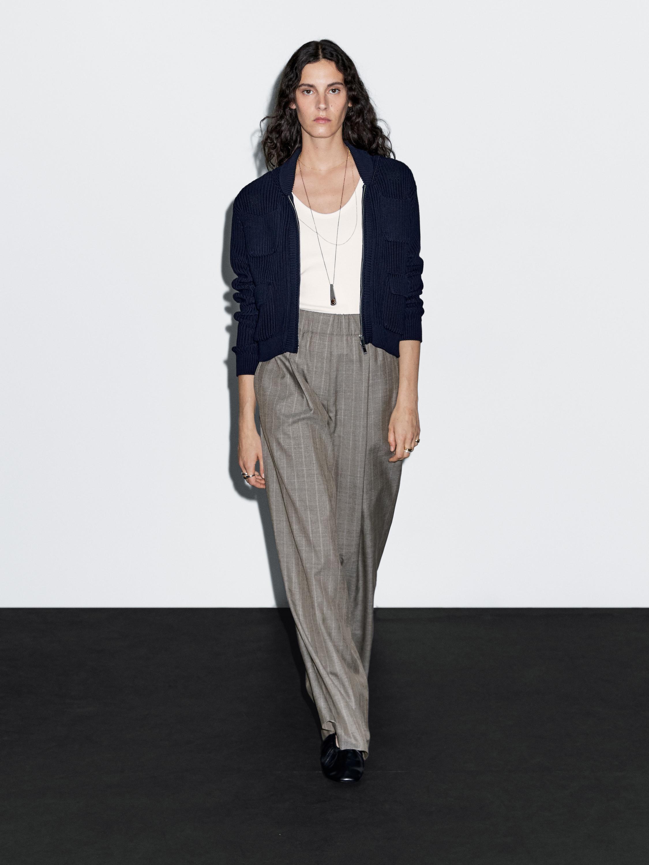 100% wool pinstripe trousers
