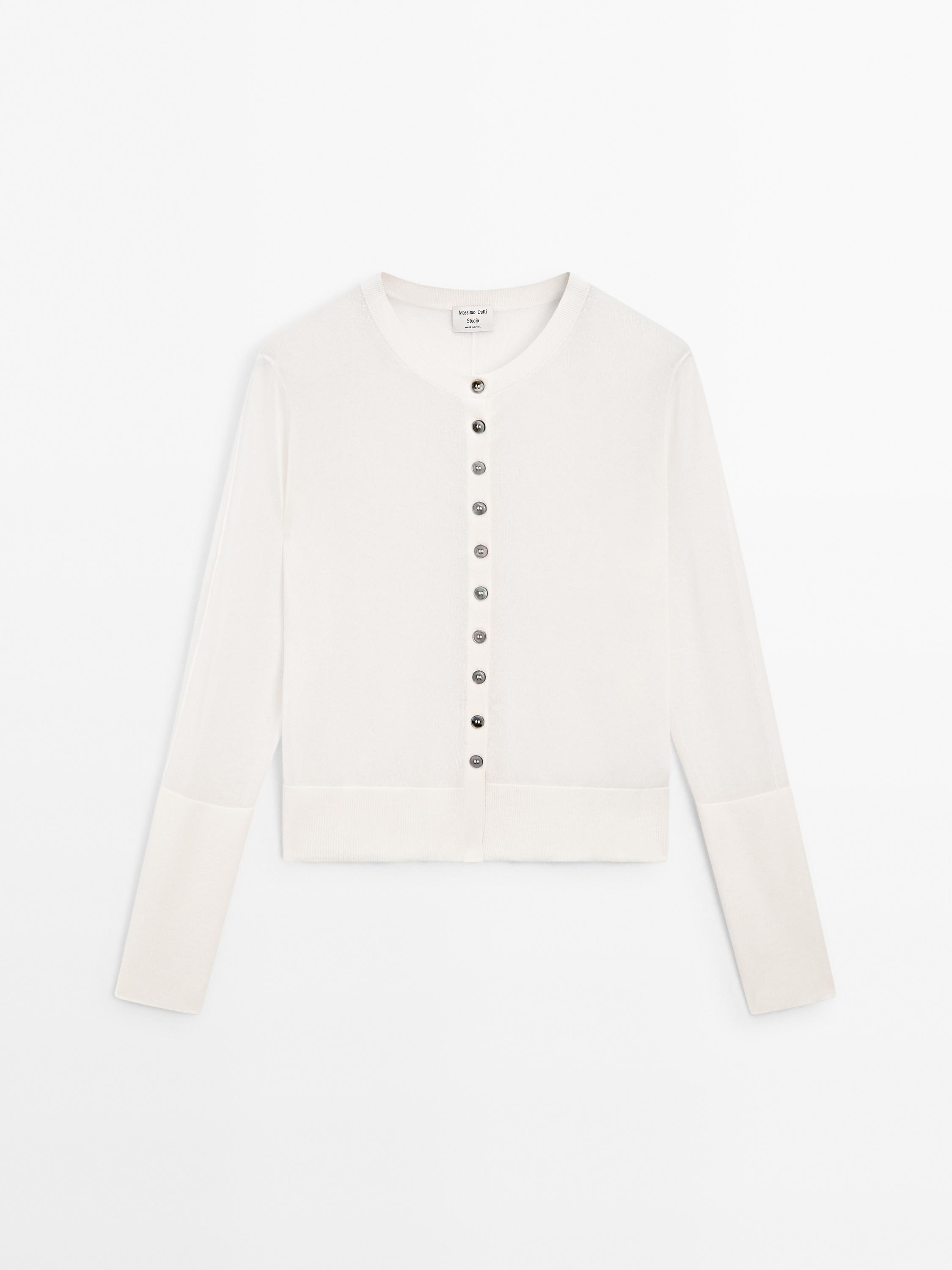 Fine cotton blend cardigan - Studio