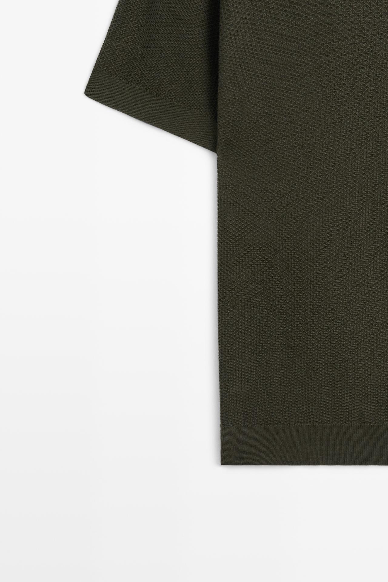 100% cotton knit polo — GREEN